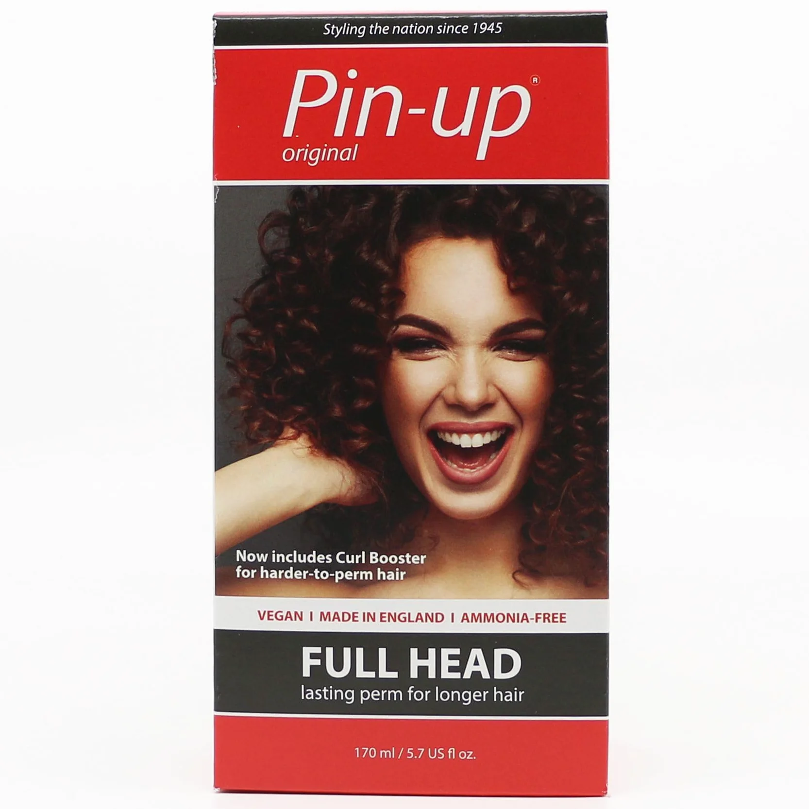 Pin Up Full Head Home Perm Kit, domowy zestaw do trwałej ondulacji i naturalnych loków, bogaty w białko dla miękkich i lśniących włosów, odpowiedni do wszystkich rodzajów włosów, 170 ml