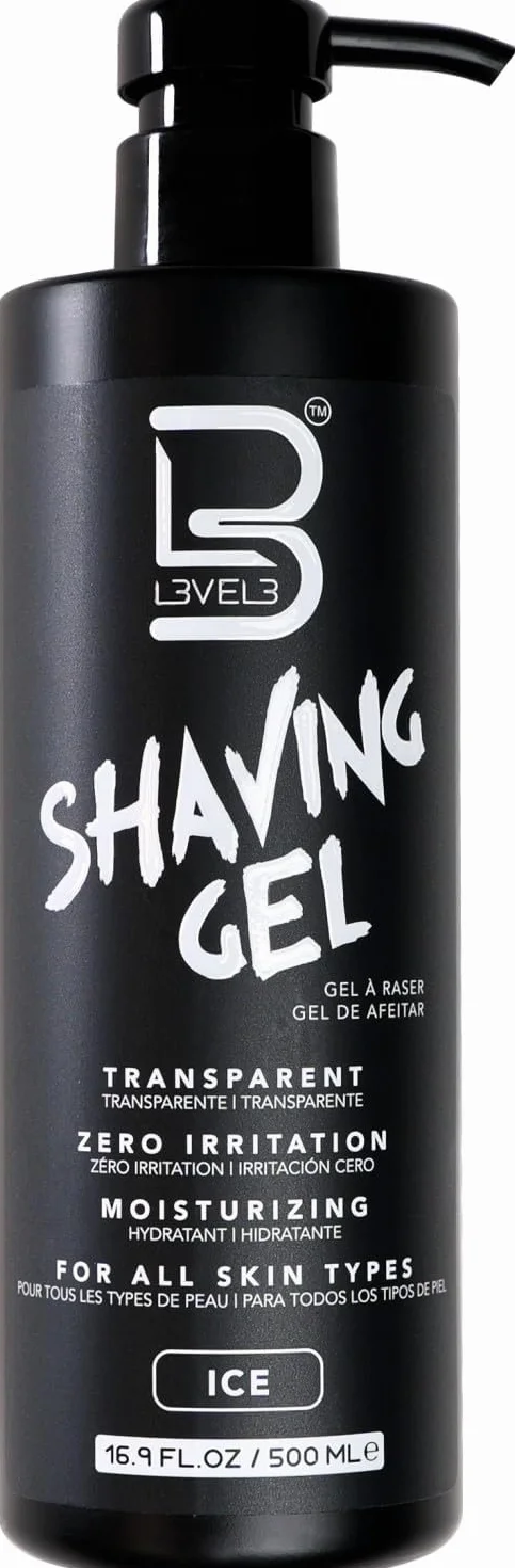 L3VEL3 Shaving Gel - Ice For Men 16.9 oz Gel