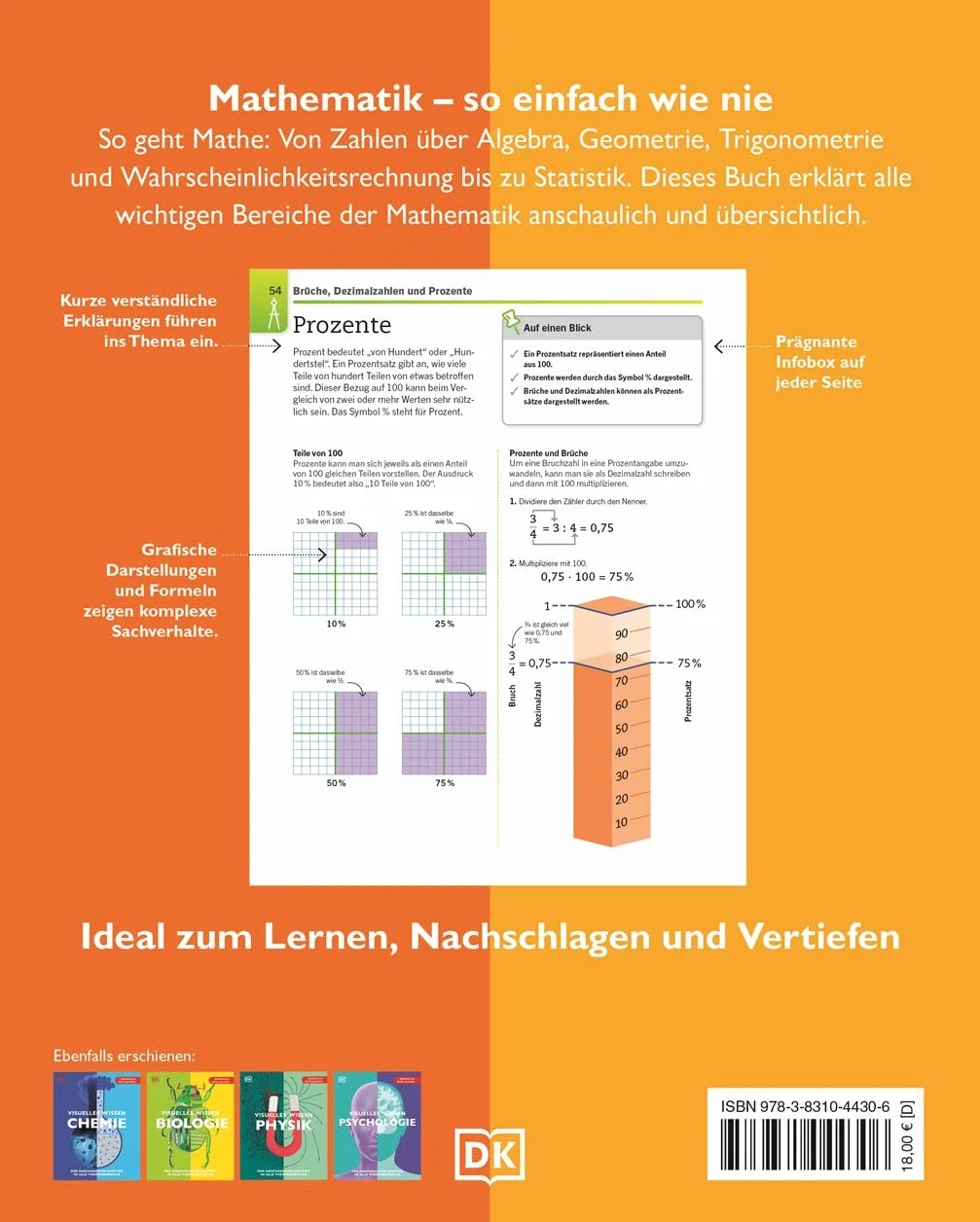 Visuelles Wissen. Mathematik: Der anschauliche Einstieg in alle Themenbereiche. Schulbegleitend für Schüler*innen ab 12 Jahren bis zum Abschluss