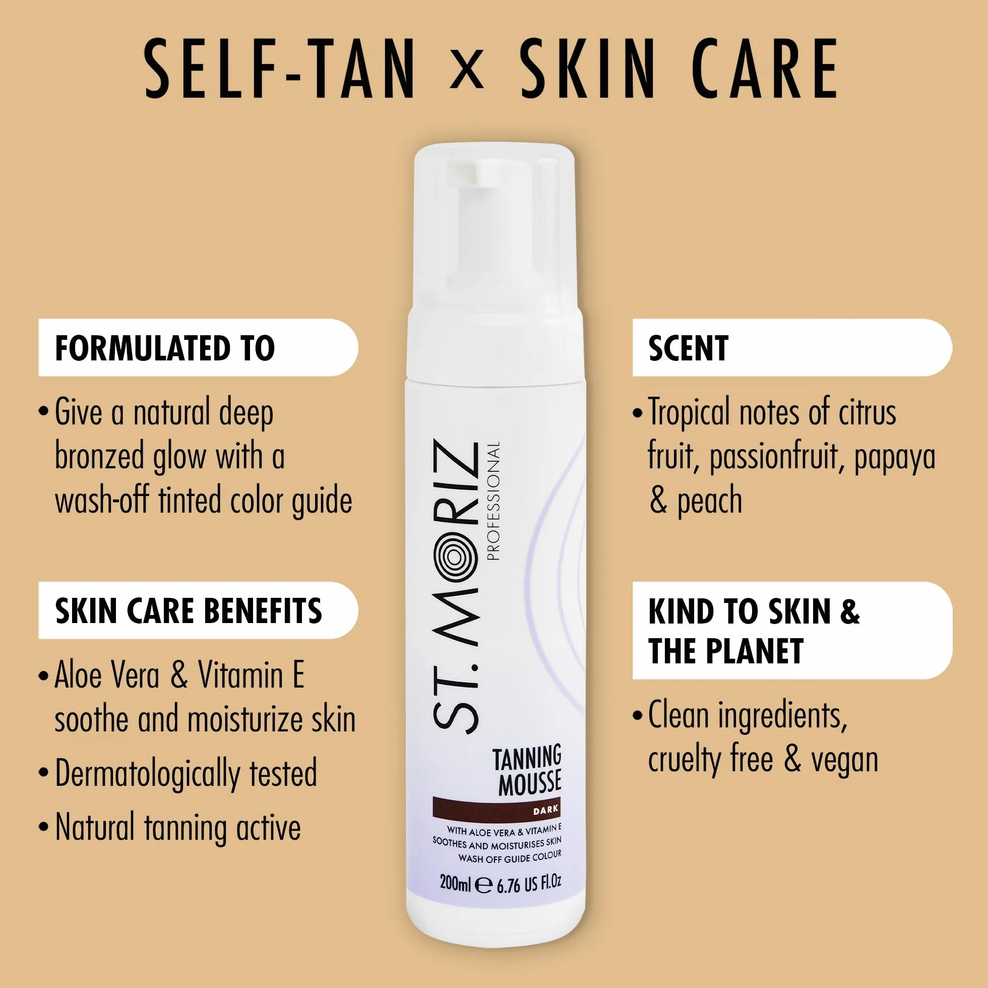 St. Moriz Autobronceador Mousse 200 Ml Dark Samowystarczalny