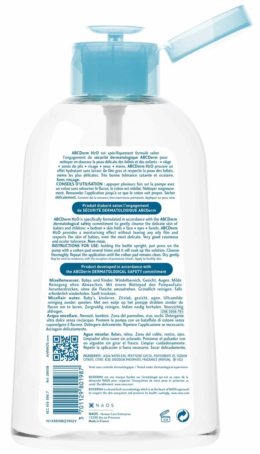 BIODERMA ABC DERM Roztwór micelarny H2O 1l