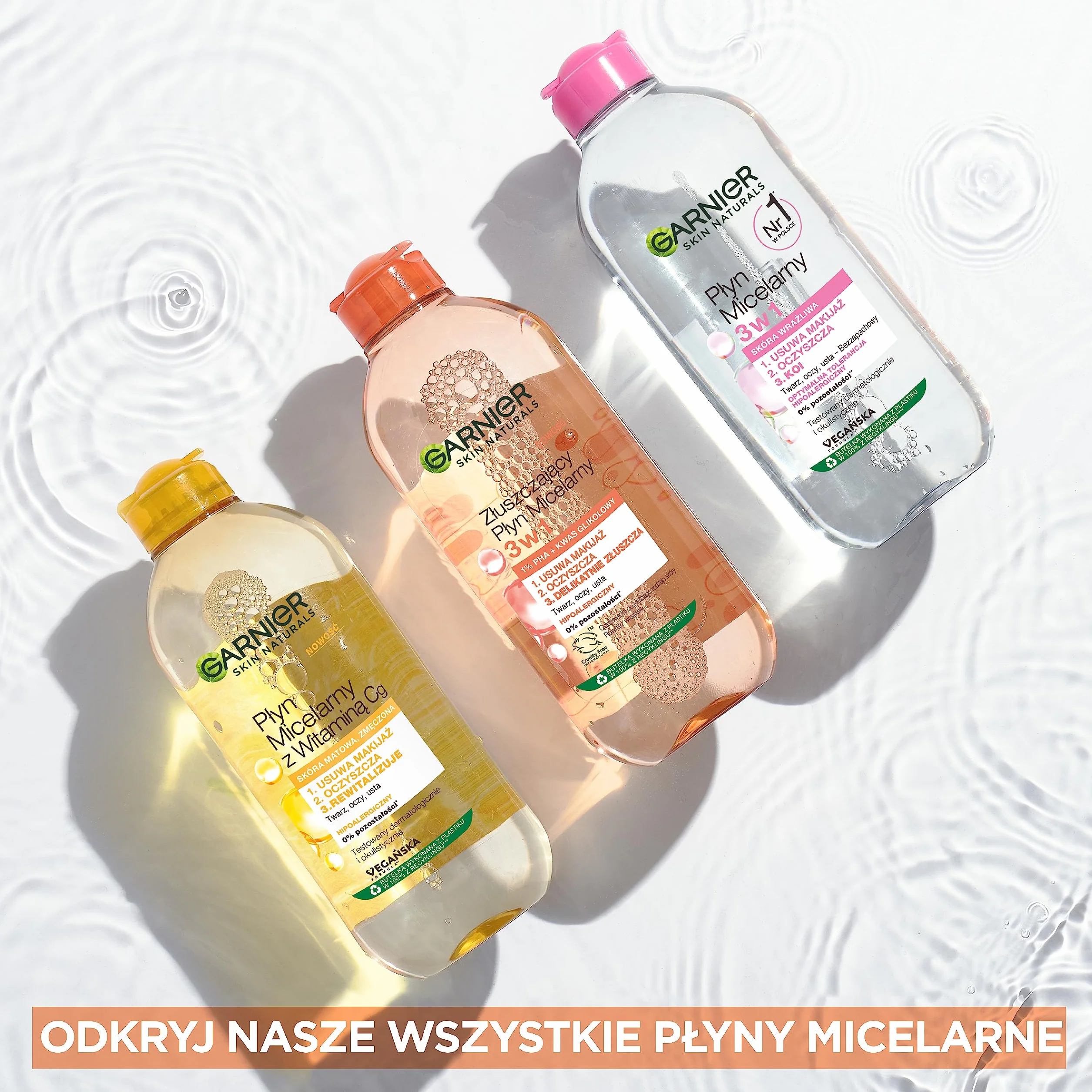 Garnier Skin Naturals Złuszczający Płyn Micelarny 3w1 400ml
