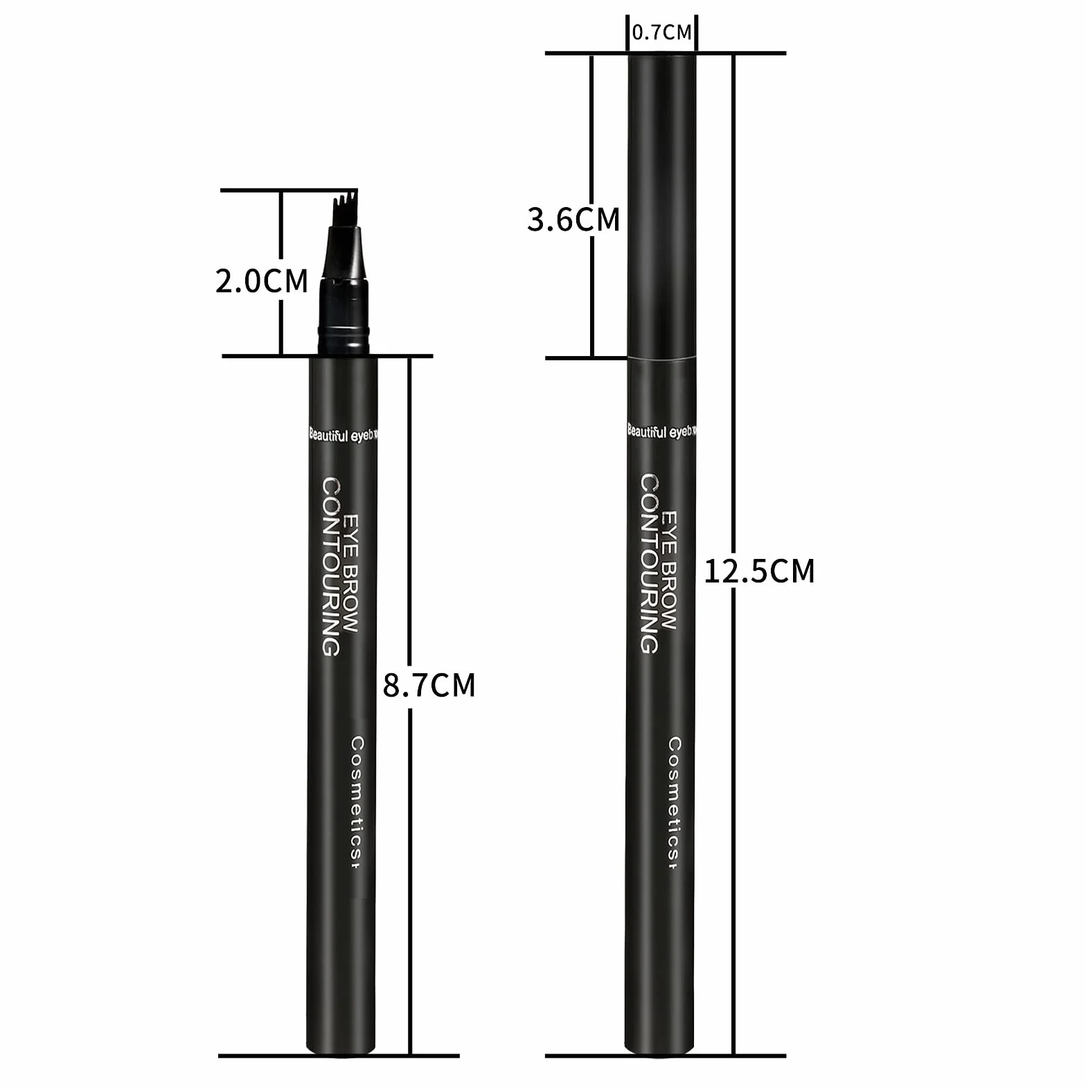 Boobeen Eyebrow Pen Waterproof Liquid Eyebrow Pencil, pióro do brwi z precyzyjnym aplikatorem, tworzy naturalny makijaż br
