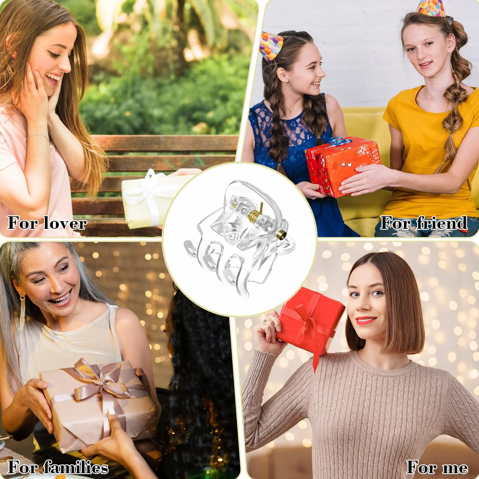 40 sztuk małych spinek do włosów, 1,5 cm, mini ozdoby do włosów, przezroczyste spinki do włosów z tworzywa sztucznego, akcesoria do stylizacji włosów dla dziewcząt i kobiet