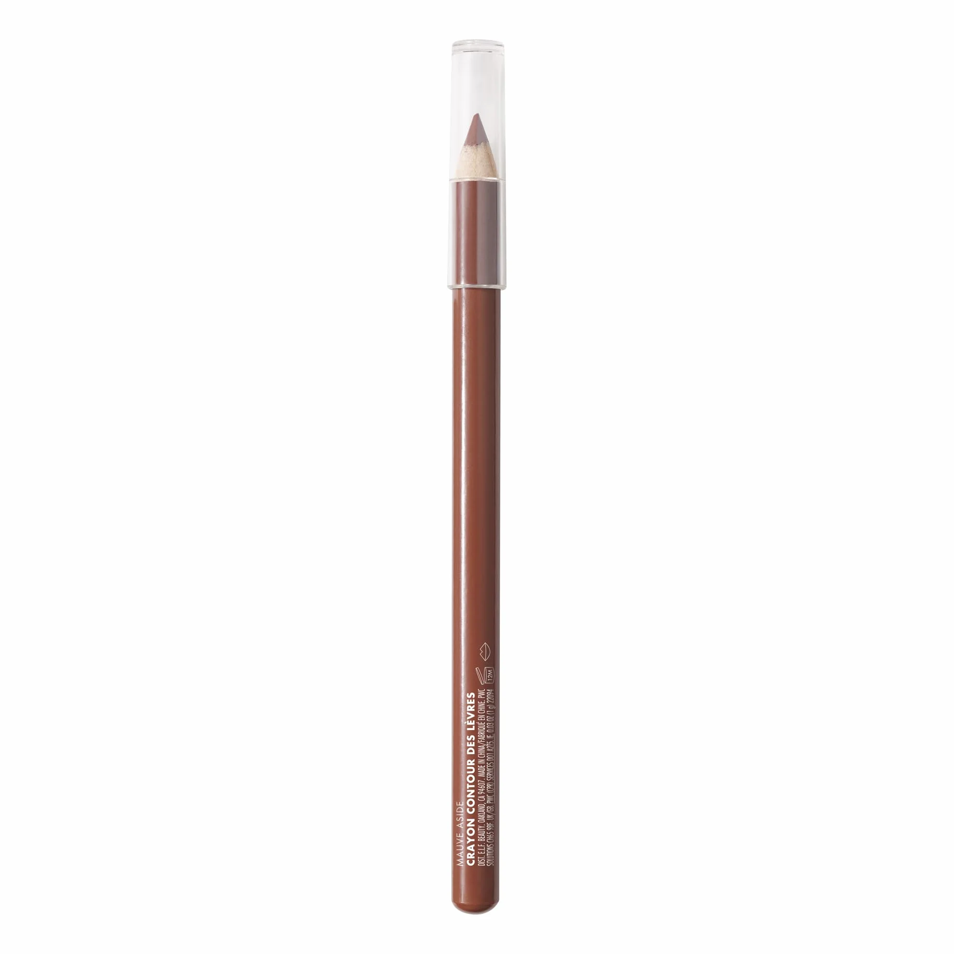 e.l.f. Cream Glide Lip Liner, konturowanie i modelowanie ust, kredka o wysokiej pigmentacji, półmatowe wykończenie, wegańska i nietestowana na zwierzętach, Mauve Aside