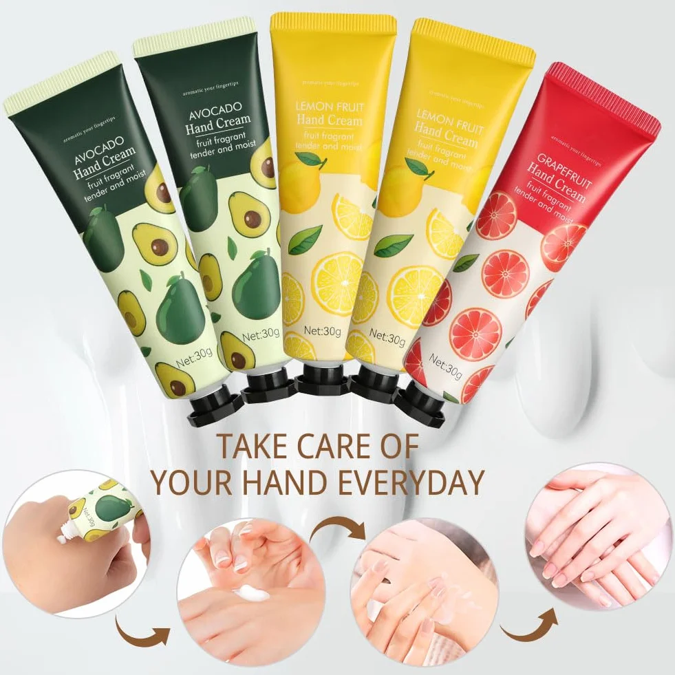 LOPHE Krem do rąk nawilżający 30g x 5 naturalny kwiatowy zestaw podróżny