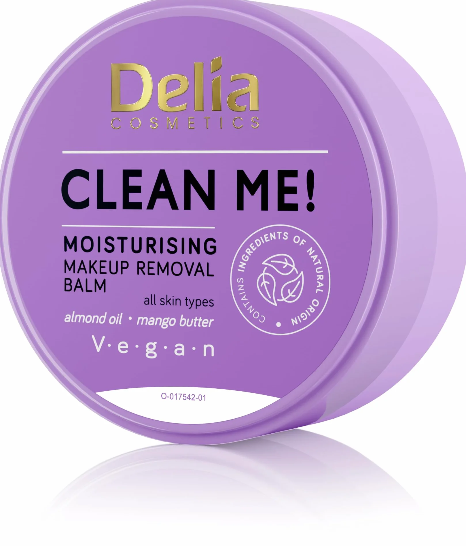 Delia Cosmetics Clean Me – balsam do demakijażu twarzy i oczu – wszystkie rodzaje skóry – olejek migdałowy, masło kakaowe, masło mango – oczyszcza, nawilża – wegański kosmetyk – 40 g
