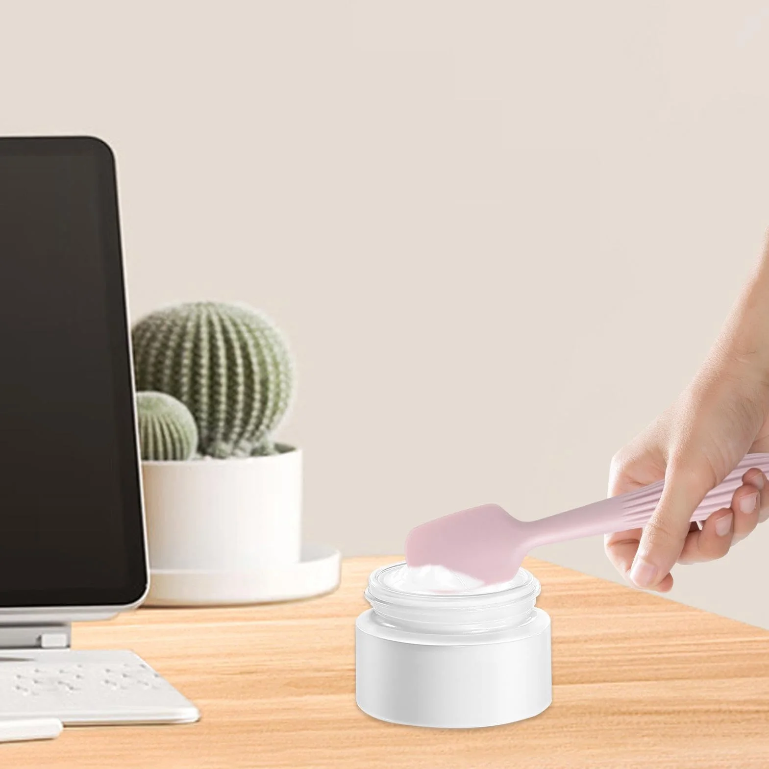 Silicone Spatula Nappy Cream Applicator Flexible Ointment Tool for Gentle Skin Care Travel Friendly