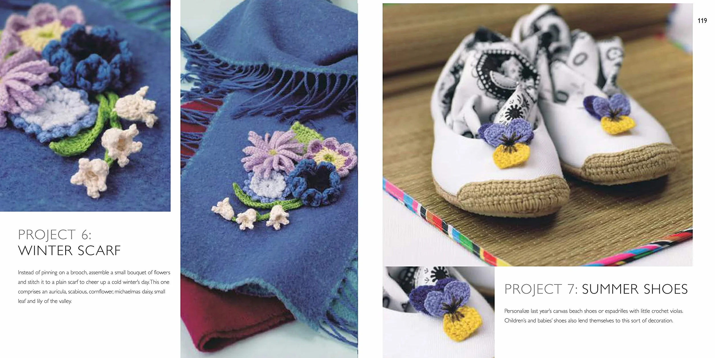 100 Flowers to Knit & Crochet: A Collection of Beautiful Blooms for Embellishing Clothes, Accessories, Cushionsand Throws