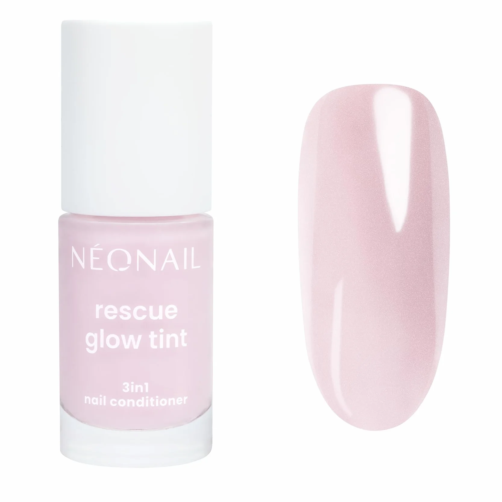 NÉONAIL Regenerująca odżywka do paznokci 3w1 - Rescue Glow Tint 3in1 Nail Conditioner - Pielęgnacja i Kolor - Glitter Violet - 7,2 ml