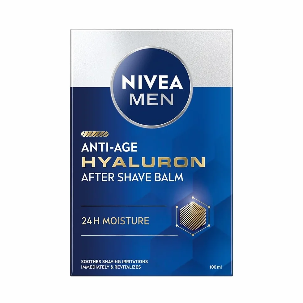 NIVEA MEN Hyaluron Nawilżający balsam po goleniu dla mężczyzn z kwasem hialuronowym i pro-retinolem, 100 ml