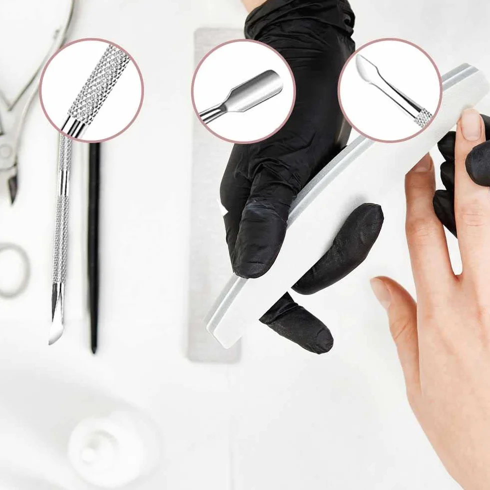 Obcinacz do skórek ze stali nierdzewnej Popychacz do paznokci Skrobak do paznokci Manicure Pedicure