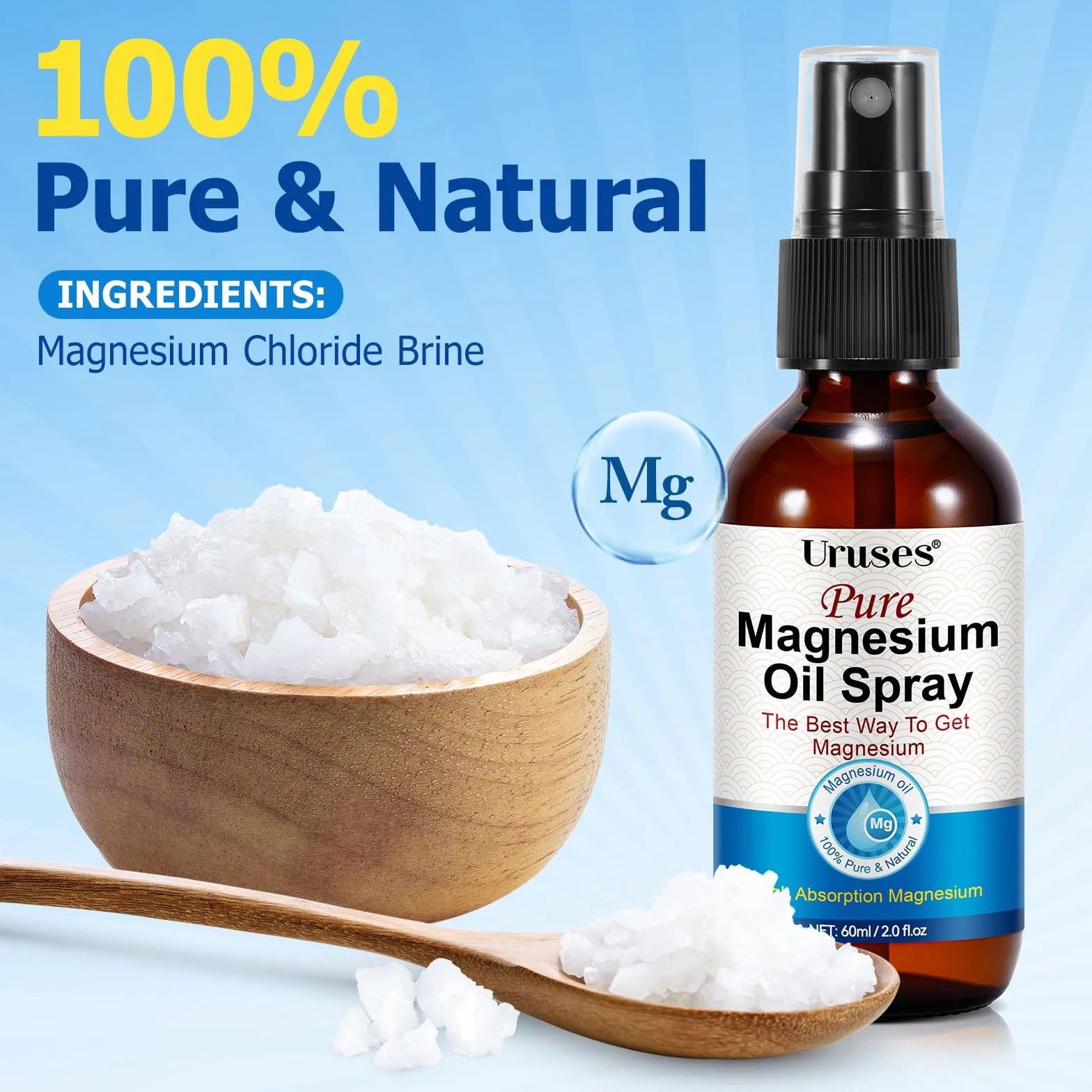Olej magnezowy w sprayu 100% naturalny ultraczysty do ciała i stóp