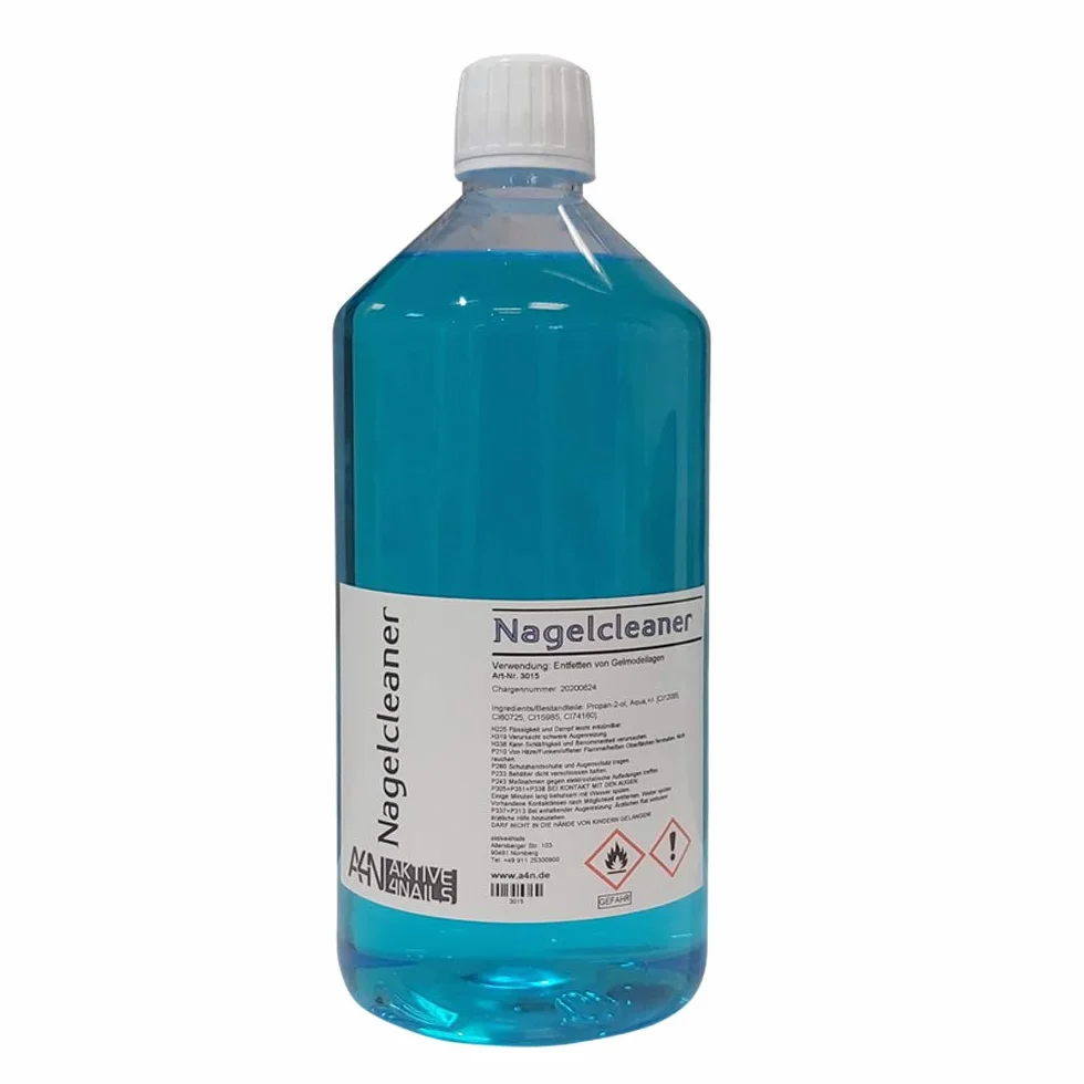 Zmywacz do paznokci paznokcie żelowe Entfetter Reiniger Isopropanol (Zmywacz niebieski 1000 ml)
