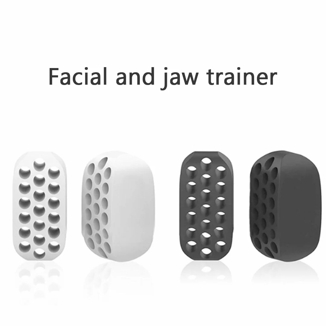Jawline trener szczękowy, 4-częściowy zestaw do treningu szczęk, podwójny podbródek, trener mięśni, linia szczęki, żucie twarzy szyi w celu wzmocnienia i ujędrnienia linii szczęki i karku