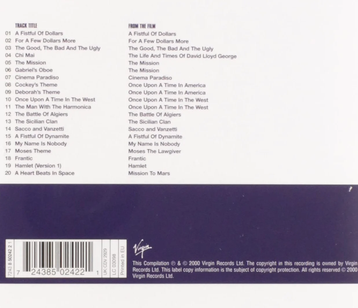 The Very Best Of Ennio Morricone
