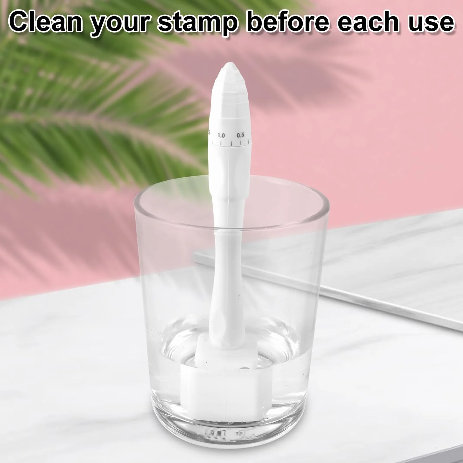 Stempel do Mikronakluwania do Wzrostu Wlosów i Brody, Microneedling Stamp Micro Exfoliating Tool Microneedling Roller dla Kobiet i Mezczyzn