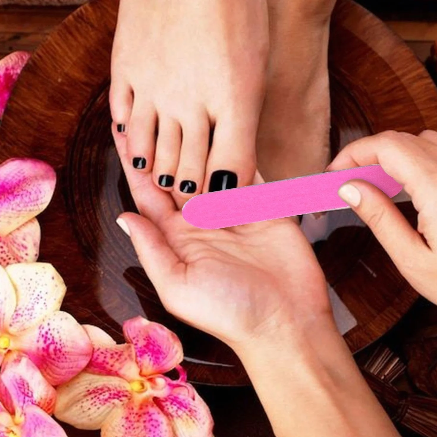 16 separatorów palców w kształcie kwiatu i 10 pilników do paznokci, urocze silikonowe separatory do palców, narzędzia do manicure, narzędzia do manicure, akcesoria do manicure