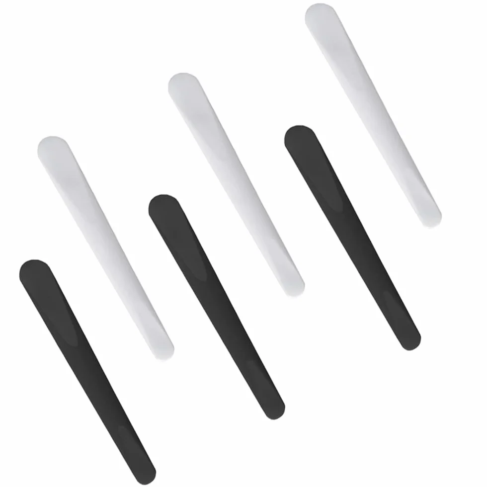 Lmyzcbzl Szpatułka kosmetyczna, 6 szt. szpatułka do masek, łyżka do kremu do twarzy, kosmetyczne plastikowe szpatułki, narzędzie kosmetyczne, próbkowanie mieszania, czarna, biała