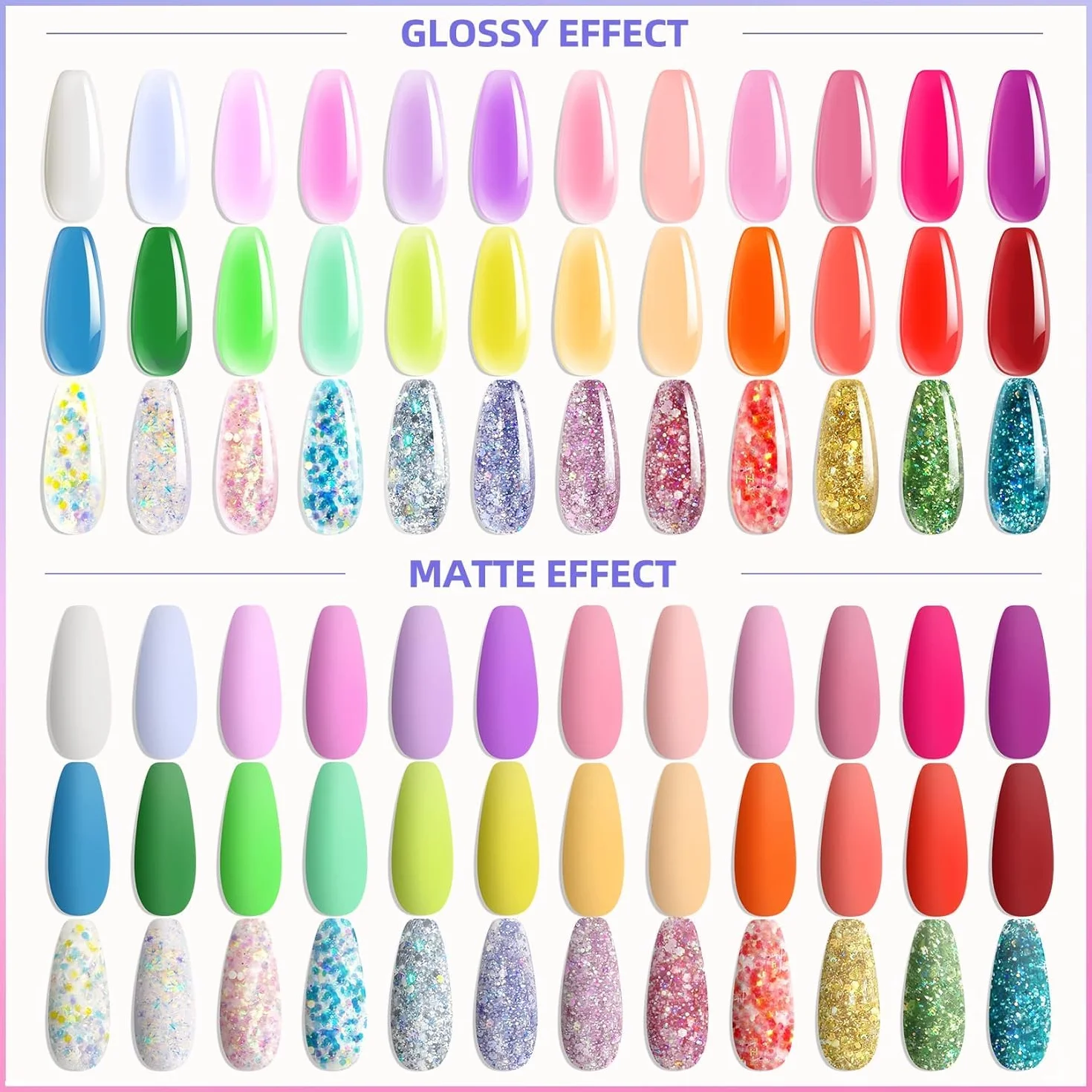 Morovan Poly Gel Starter Set 15 ml Przedłużacz paznokci żel z brokatem