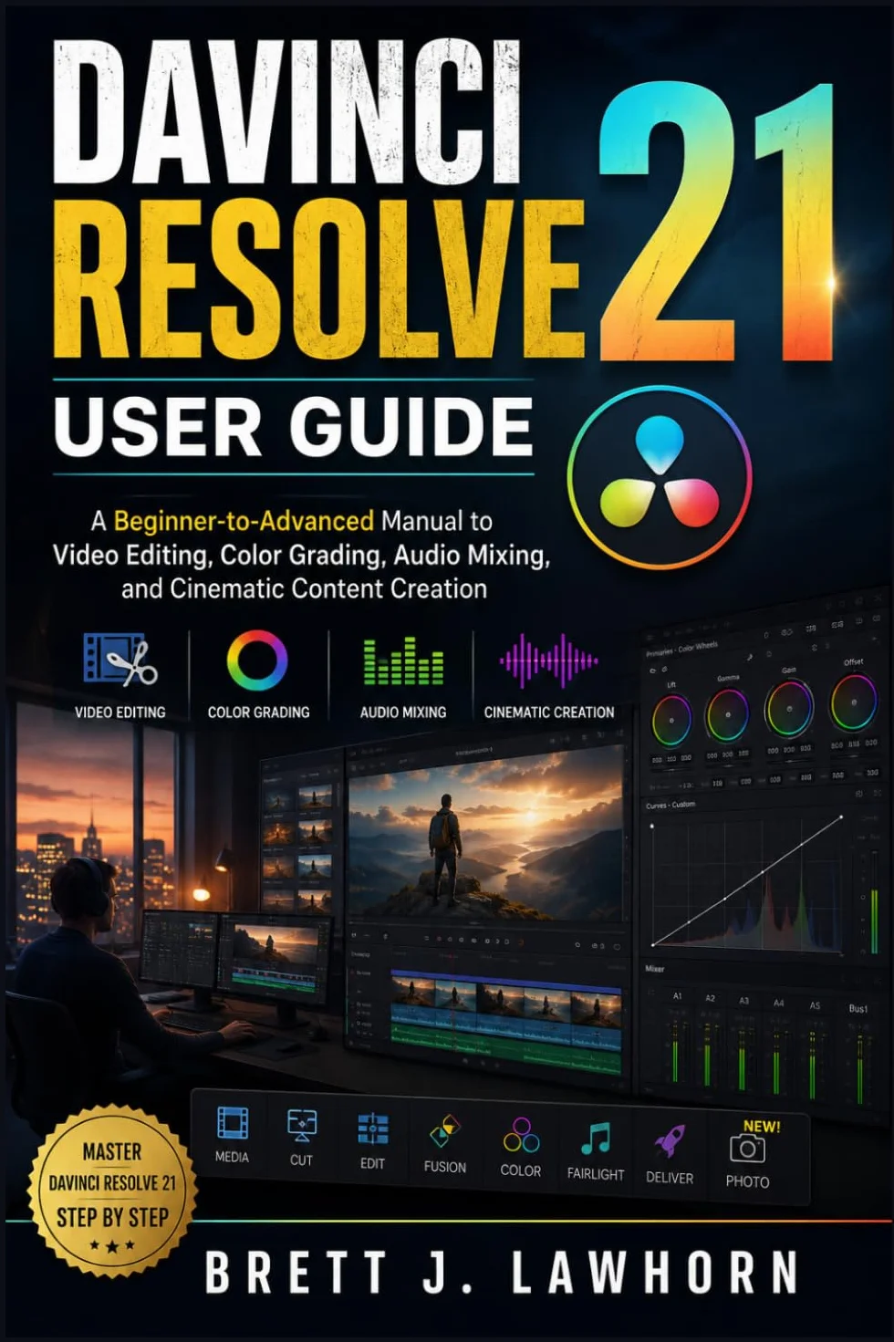 DAVINCI RESOLVE 21 USER GUIDE: A Beginner-to-Advanced Manual to Video Editing, Color Grading, Audio Mixing, and Cinematic Content Creation