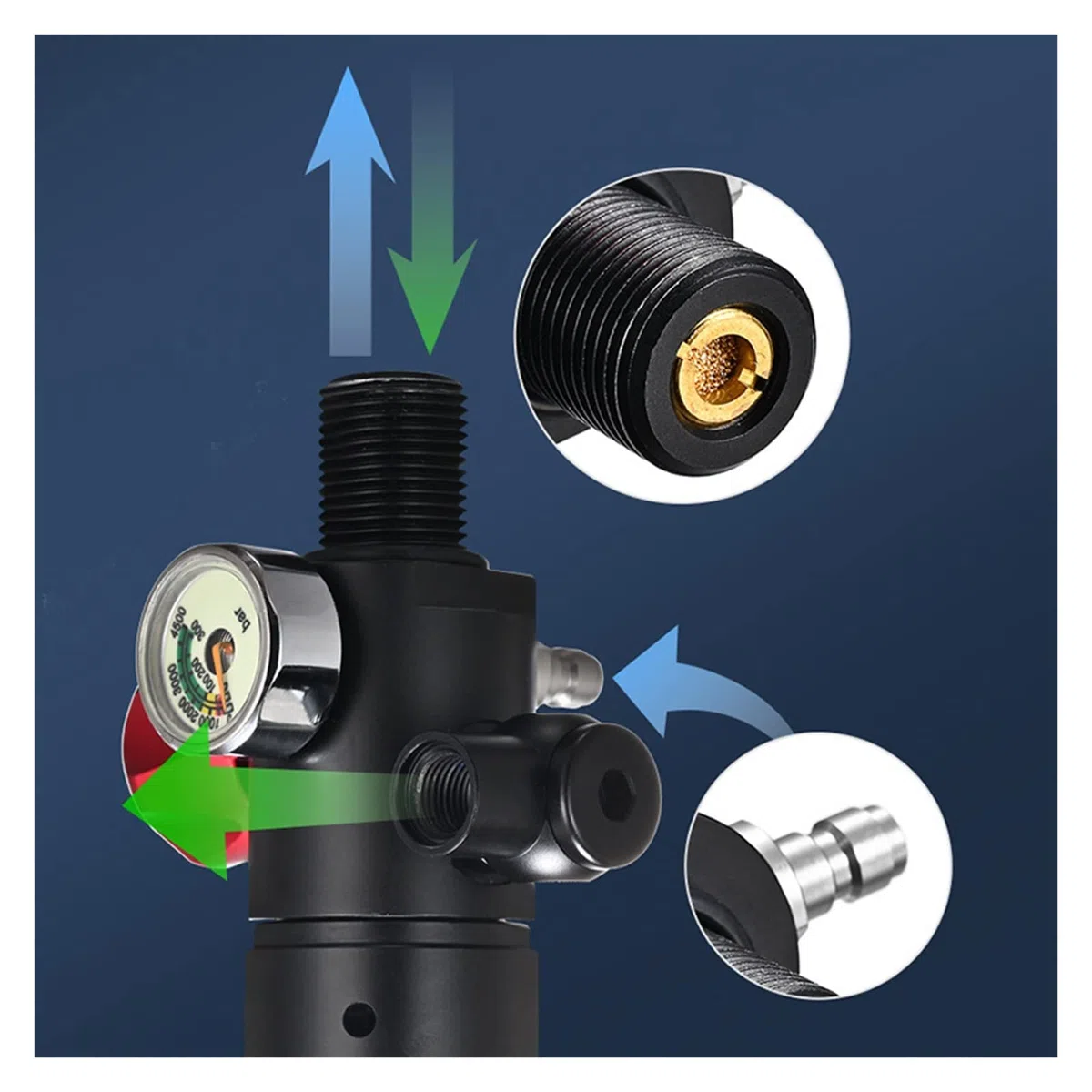 Sprzęt do nurkowania Butla Do Nurkowania Dostarcza Butlę Z Tlenem Do Nurkowania Respirator Do Nurkowania Korzystanie z bezpieczniejszego(Black Package D)