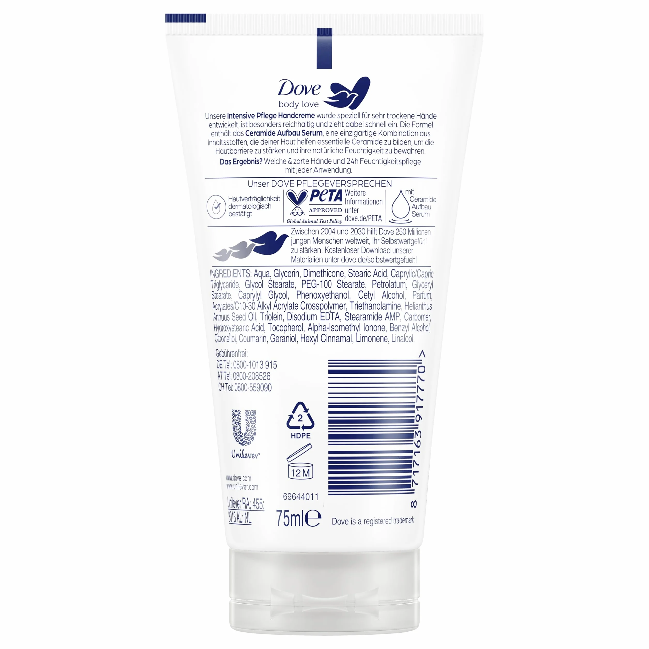 Dove Intensywny krem do rąk z pielęgnującym duo, 75 ml
