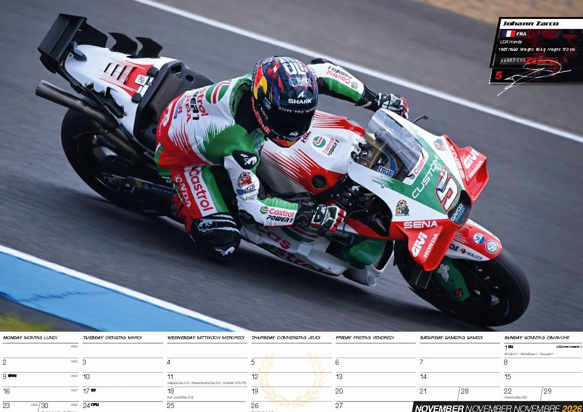 Moto GP 2026 - MotoGP - Calendario - Calendrier