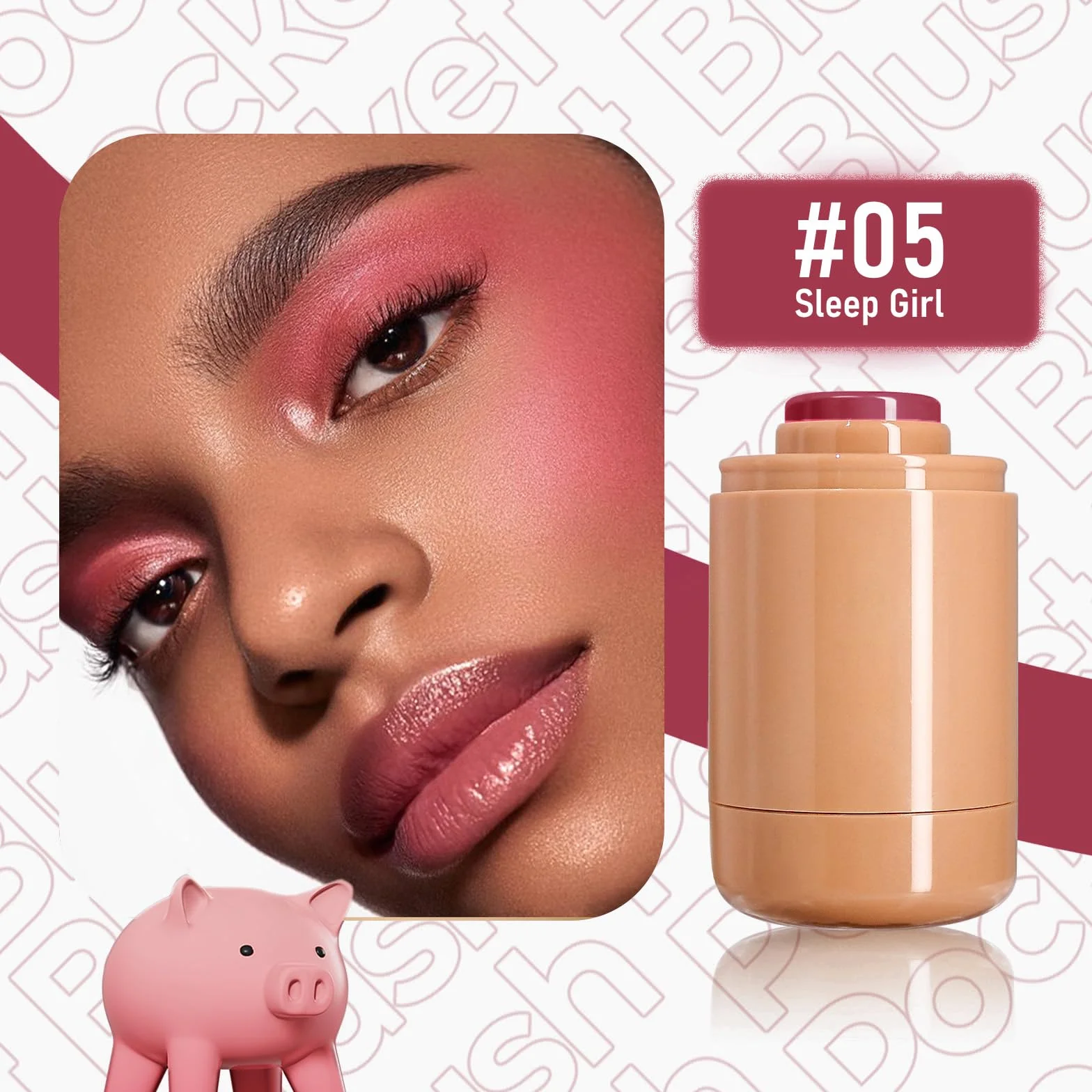 Pocket Blush Stick – matowy, gładki, intensywny kolor, kremowy róż, do policzków i ust – naturalne i świecące wykończenie, długi czas noszenia, dla kobiet i dziewcząt (05 Sleep Girl, 1 szt.)