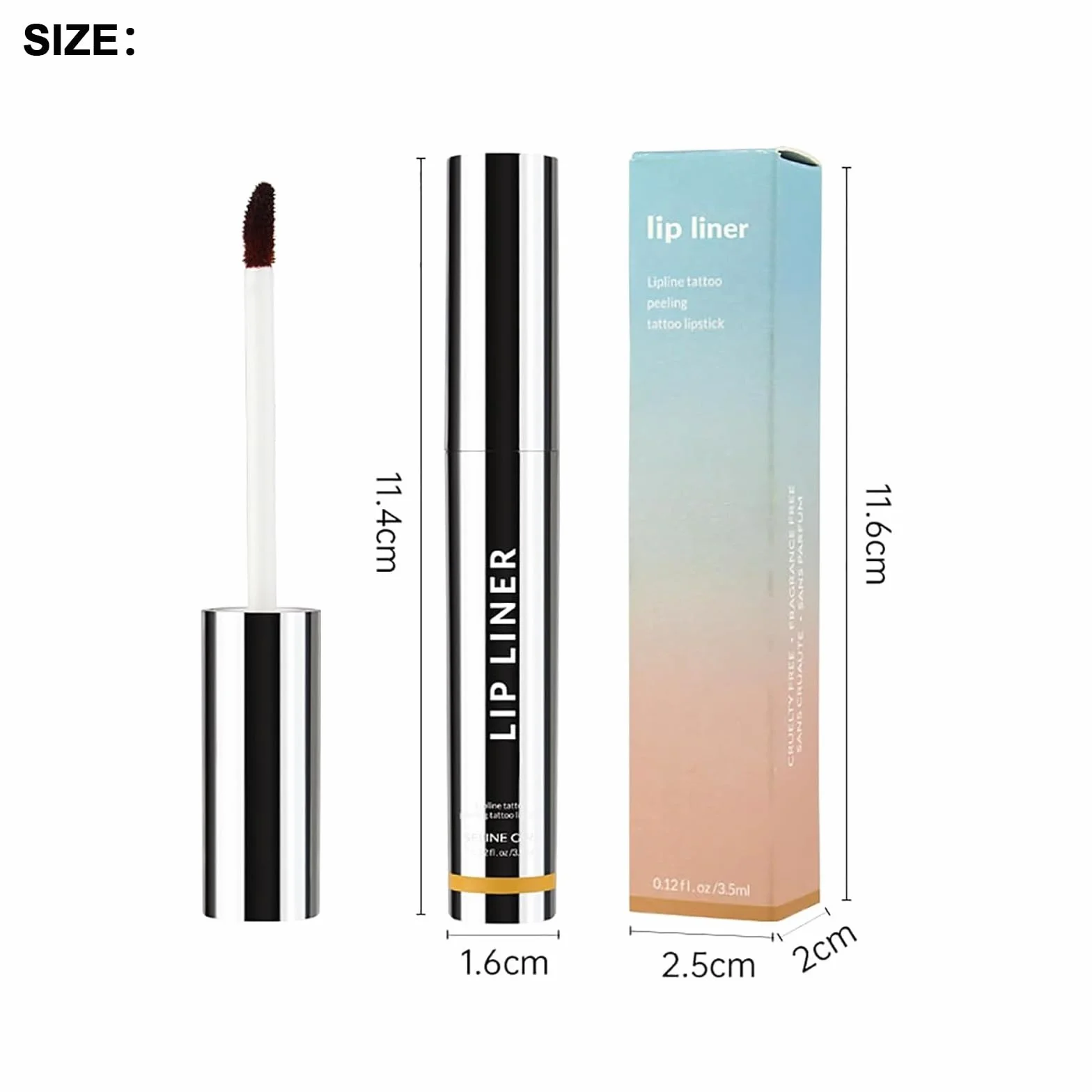 Zinari Peel off Lip Stain Długotrwały Matowy Wodoodporny Nude Lip Tint (03)
