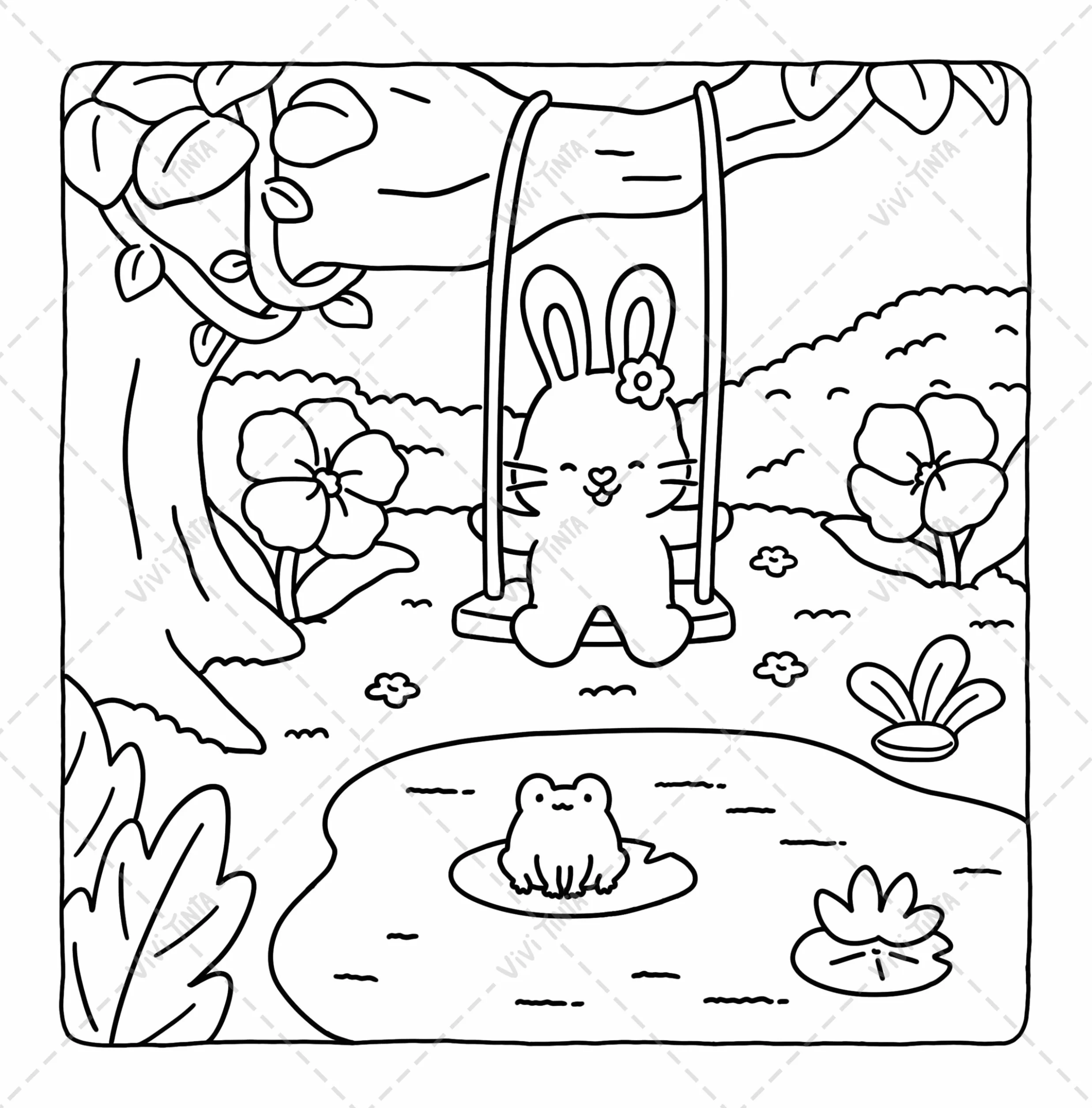 Fuzzy Tales: Fairycore Coloring Book for Adults & Teens Featuring Adorable Animals Characters