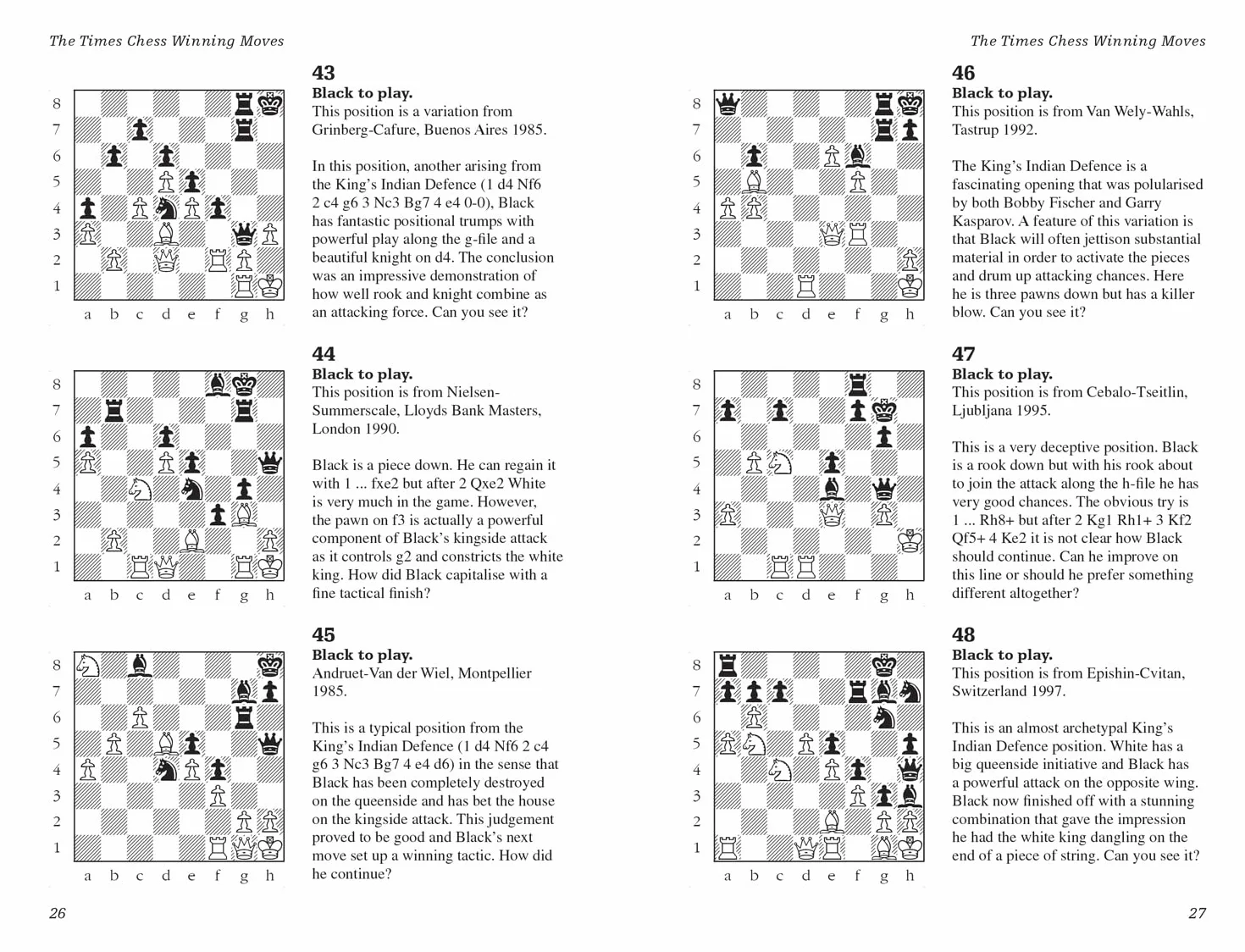 The Times Chess Winning Moves: 540 Chess Puzzles from Tournament Play