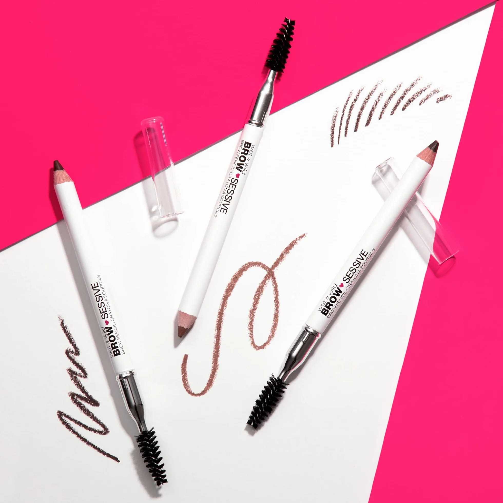 Wet n Wild, Kredka do Brwi Brow-Sessive, Kredka do Brwi z Dwoma Końcówkami i Szczoteczką do Cienkich i Grubych Brwi, Naturalny Wygląd, Możliwość Budowania Koloru, Odcień Medium Brown