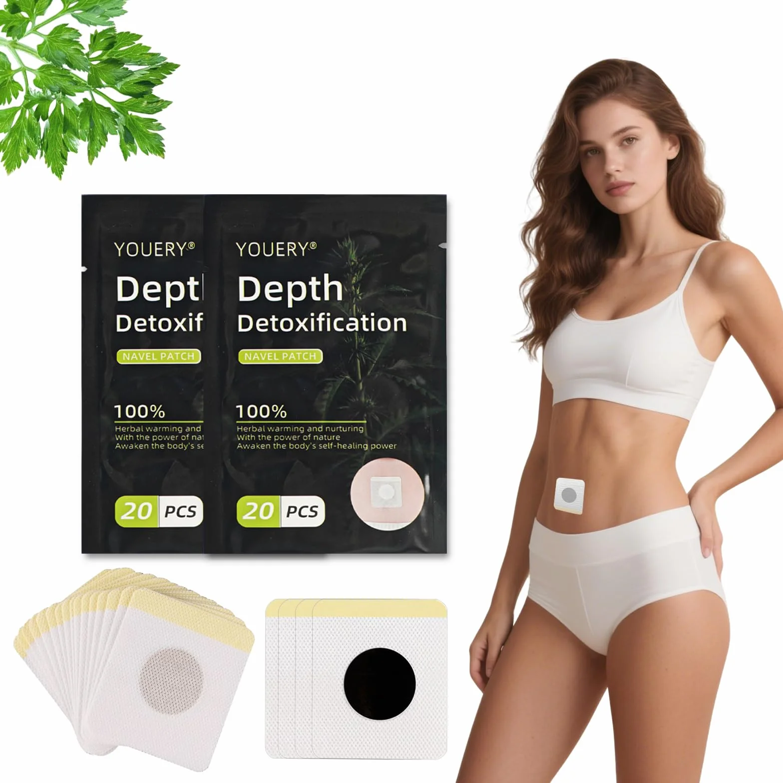 40 sztuk plastrów odchudzających, szybkie spalanie tłuszczu na brzuch i talię, naturalne ekstrakty roślinne przeciwko cellulitowi, przyjazne dla skóry Slim Patches dla skutecznego odchudzania