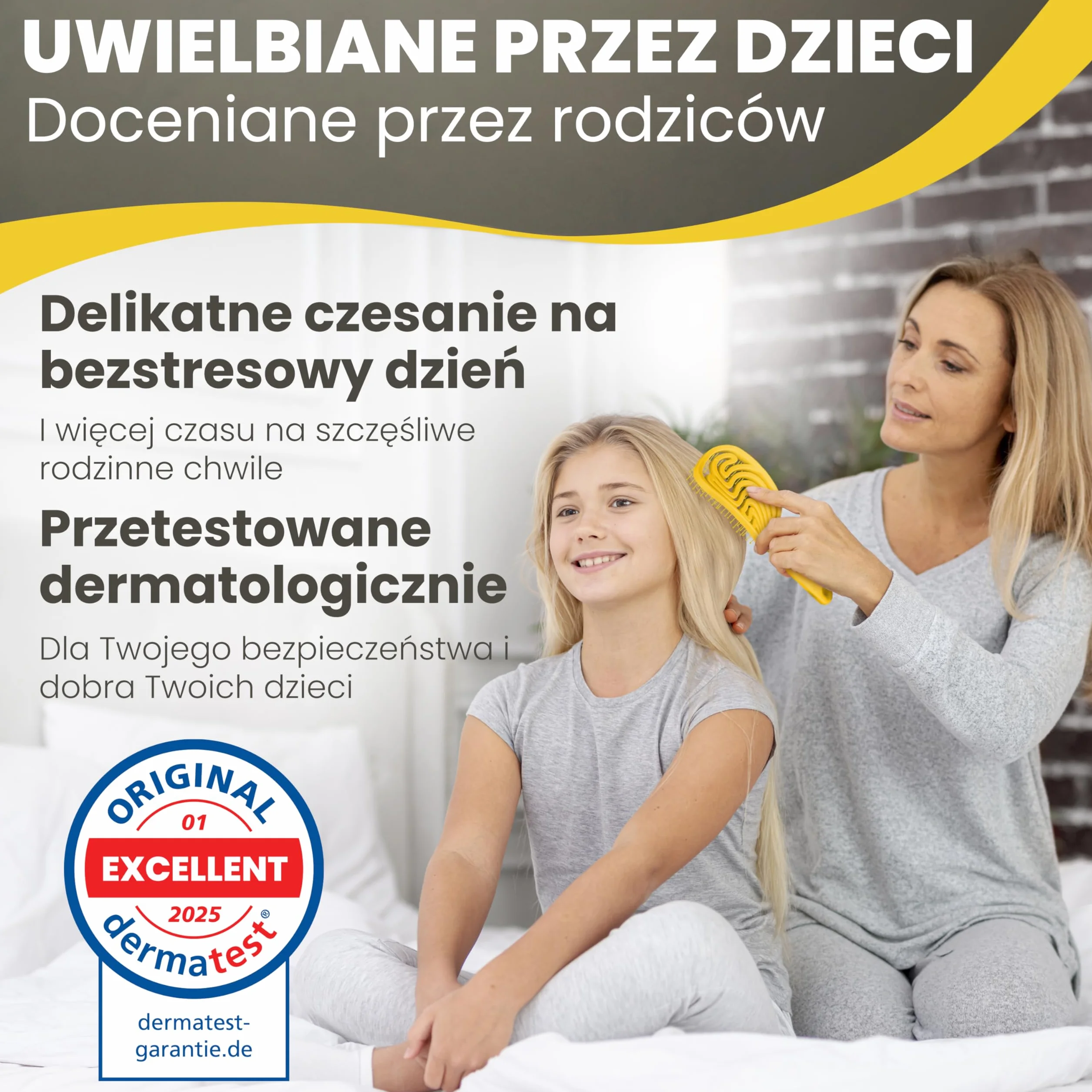 Walcora Szczotka Do Włosów Bez Ciągnięcia – Szczotka Rozplątująca & Detangler Dla Kobiet, Mężczyzn I Dzieci – Do Loków, Mokrych, Cienkich I Długich Włosów – Hair Brush – Żółty