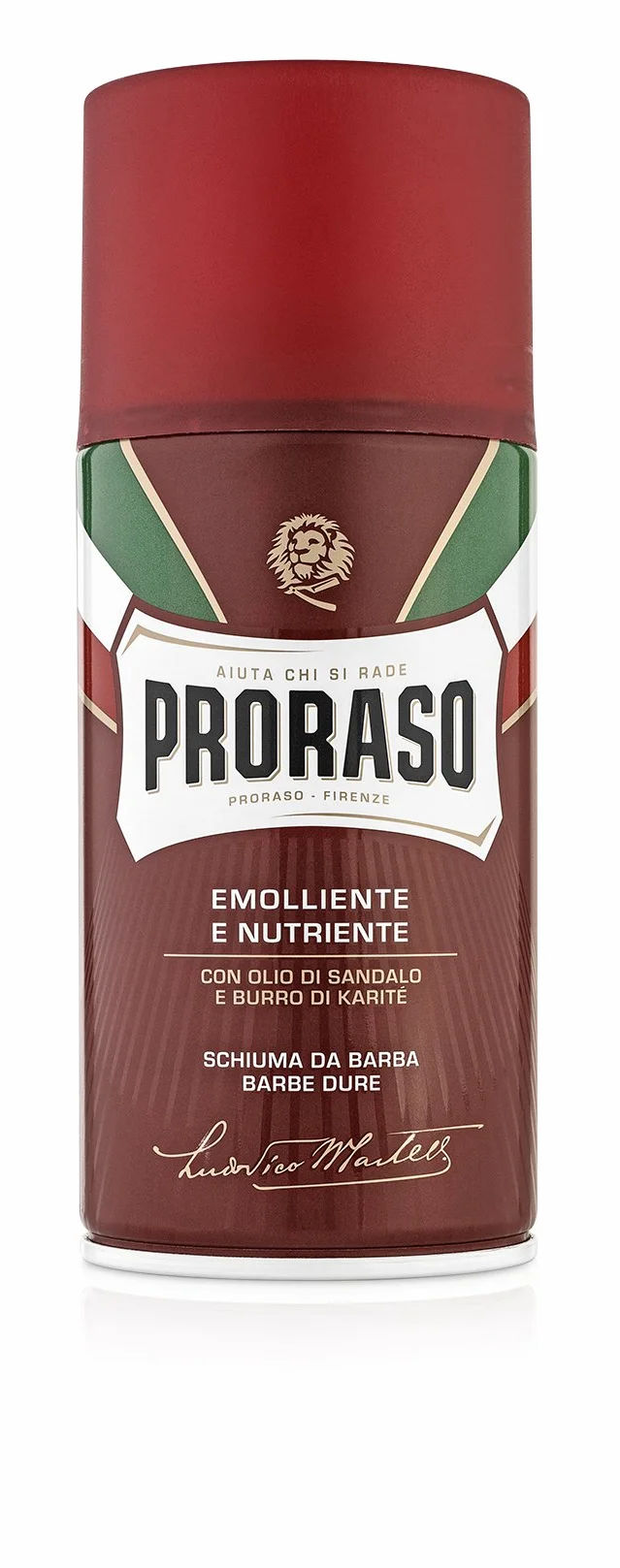 Proraso Pianka do golenia RED 300 ml uspokajająca z olejkiem z drzewa sandałowego i masłem shea