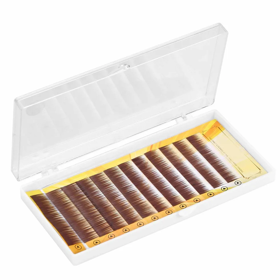 Akozon Mieszane ciemnobrązowe sztuczne przedłużanie brwi 5-8mm