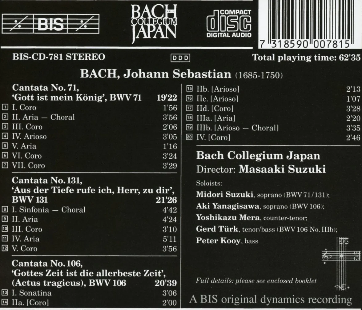 J.S. Bach: Cantatas (Bach Collegium Japan / Suzuki)