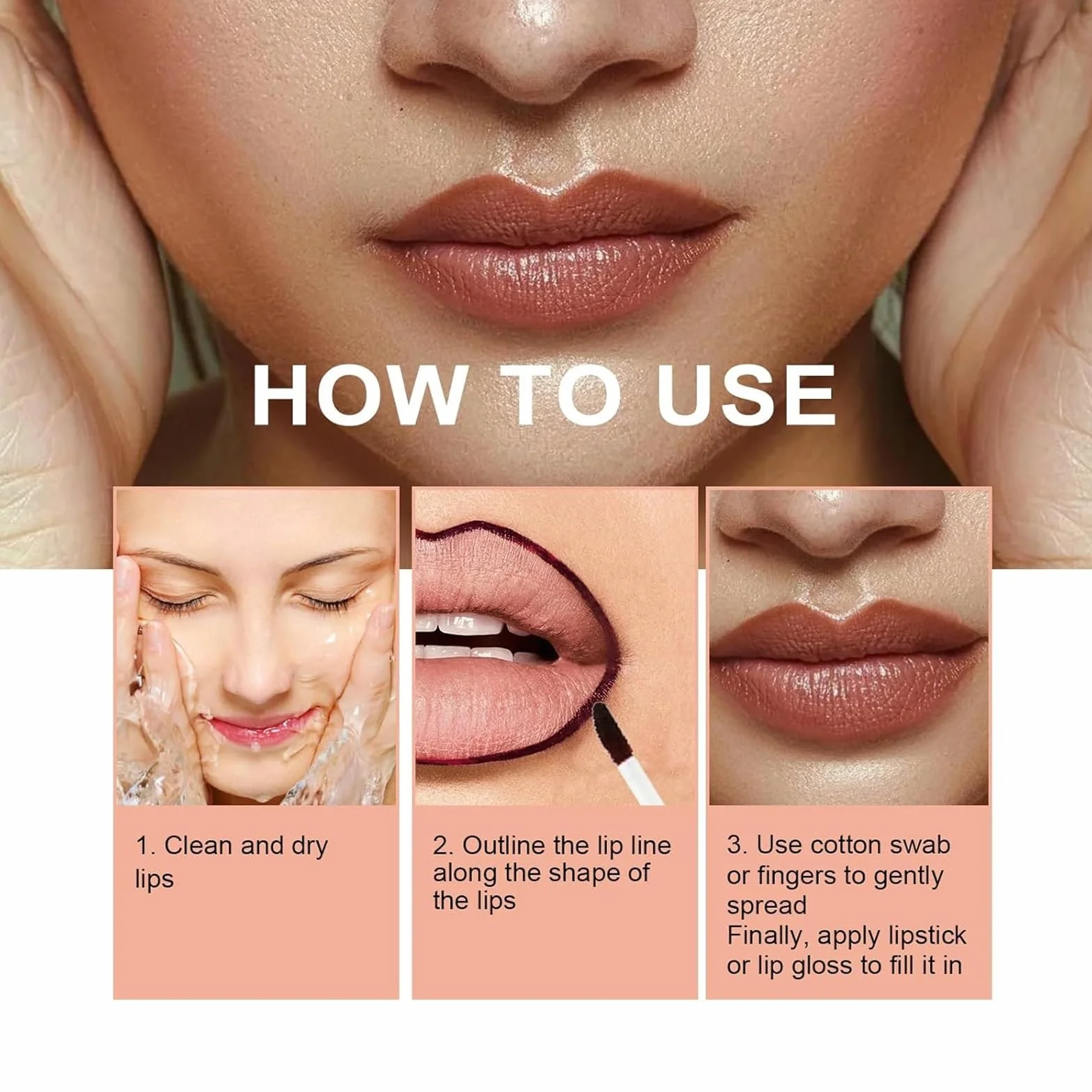 Zinari Peel off Lip Stain Długotrwały Matowy Wodoodporny Nude Lip Tint (03)