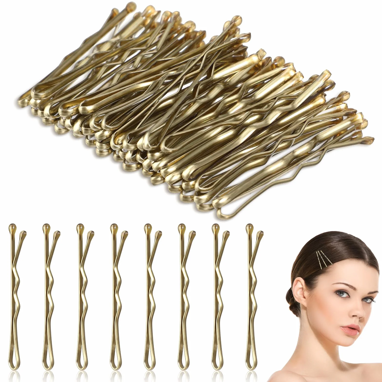 50 sztuk małych spinek do włosów 3,5 cm, wsuwki do włosów, małe spinki do włosów, mini Bobby Pins, falowane wsuwki do włosów, metalowe spinki do włosów dla kobiet, dziewcząt, dzieci, kokówki