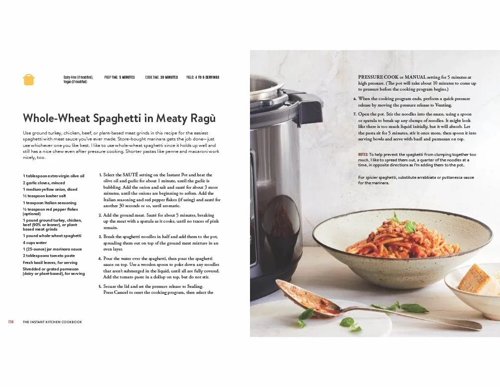 The Instant Kitchen Cookbook: Fast and Easy Family Meals Using Your Instant Pot and Air Fryer
