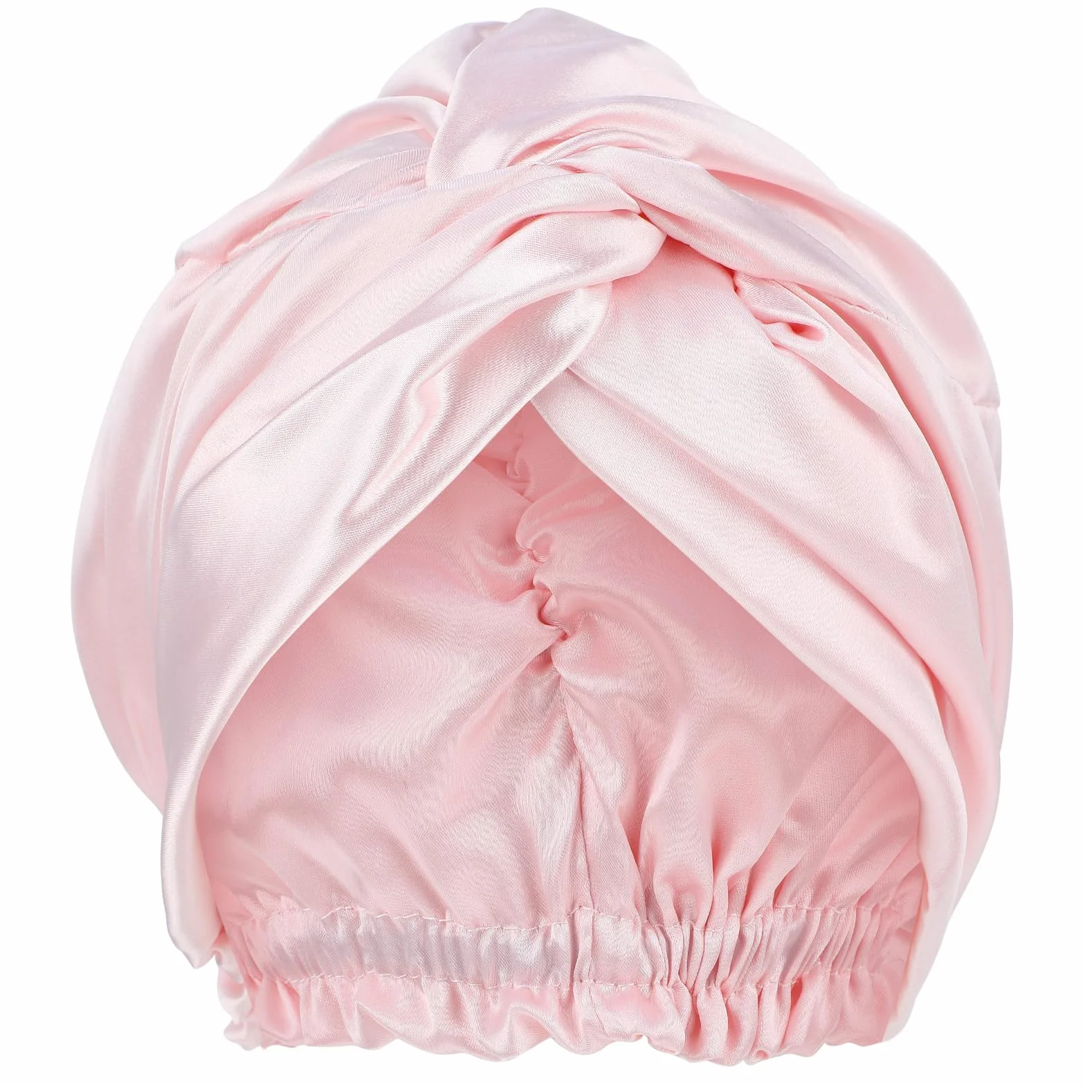 Jedwabny czepek do spania, jedwabny, różowy, miękki, miękki, jedwabny bonnet, oddychający, suchy, utrzymuje głowę do spania, elegancka czapka do spania, jedwabna ochrona włosów na noc