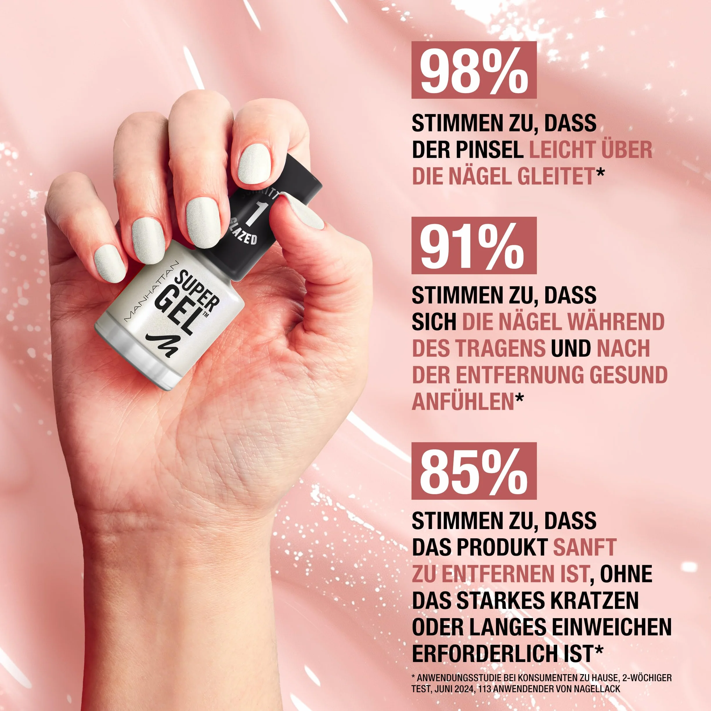 Manhattan Super Gel Top Coat Lakier do Paznokci Clear 12 ml