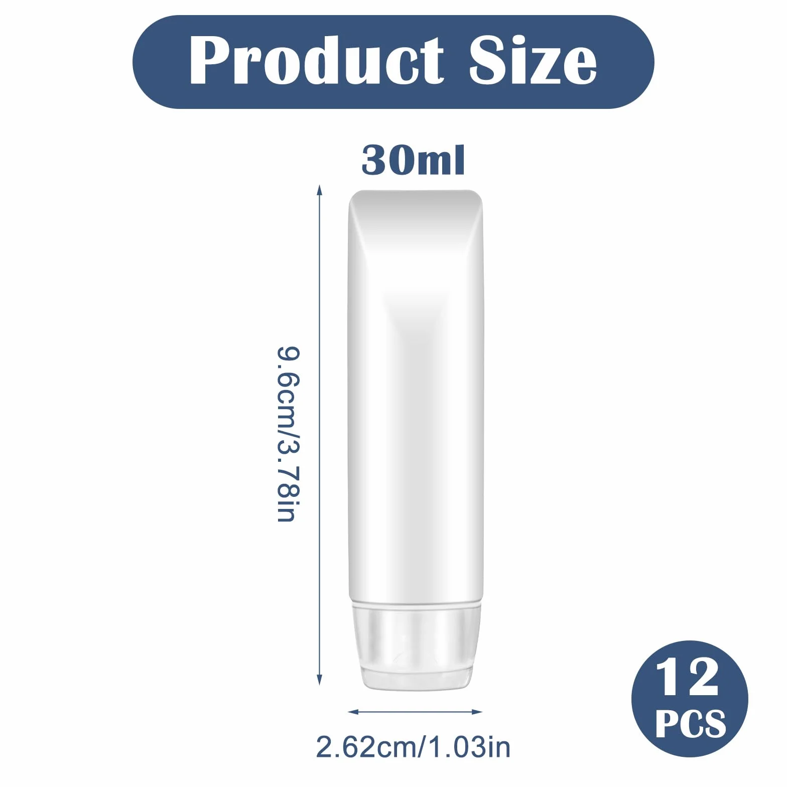 Zestaw 12 butelek podróżnych 30 ml szczelne pojemniki na kosmetyki