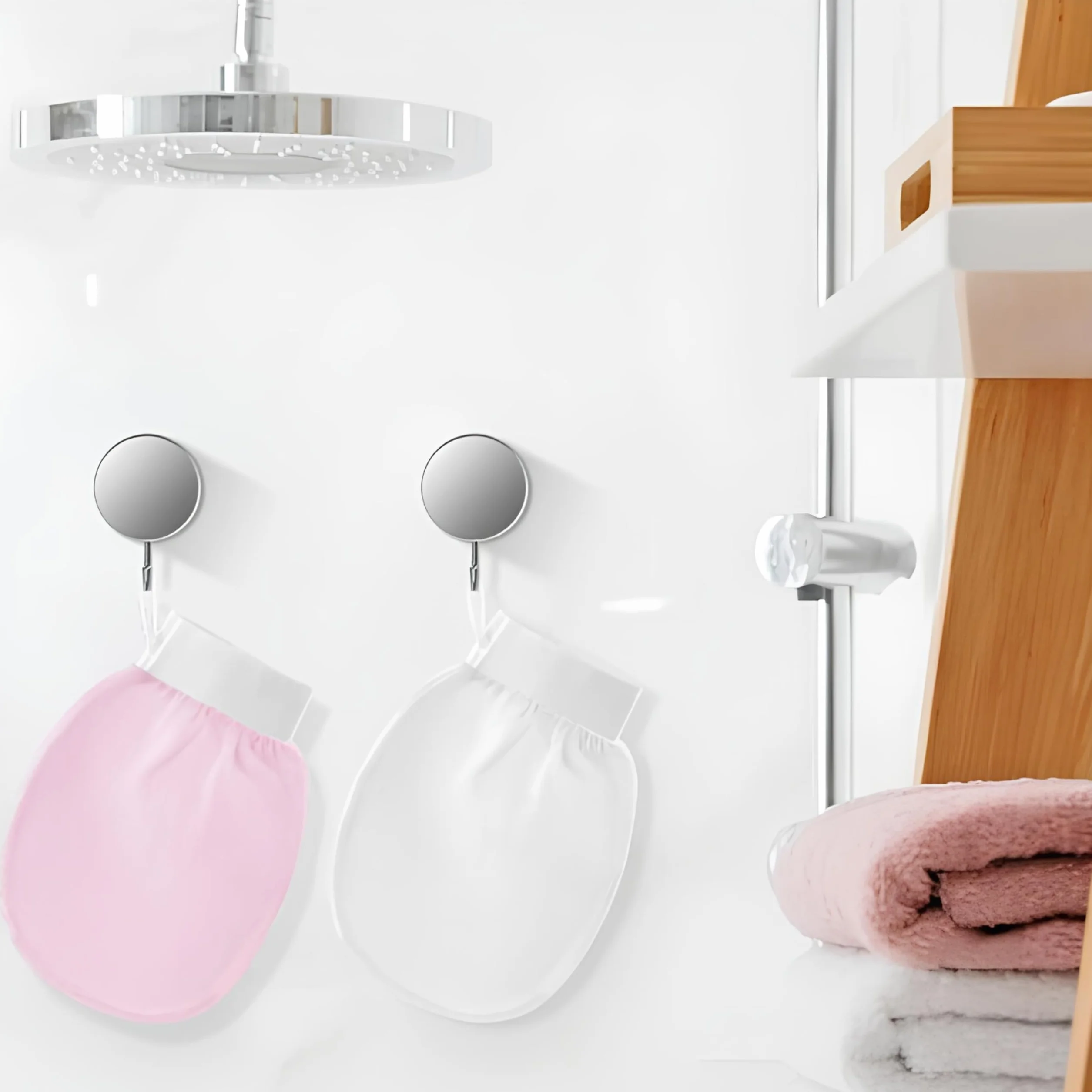2 x Rękawica złuszczająca do ciała - Rękawica do włosa Kessa Naturalna wiskoza Peeling do ciała i twarzy - Usuwa martwe komórki i pozostawia miękką skórę - idealne do domowego spa
