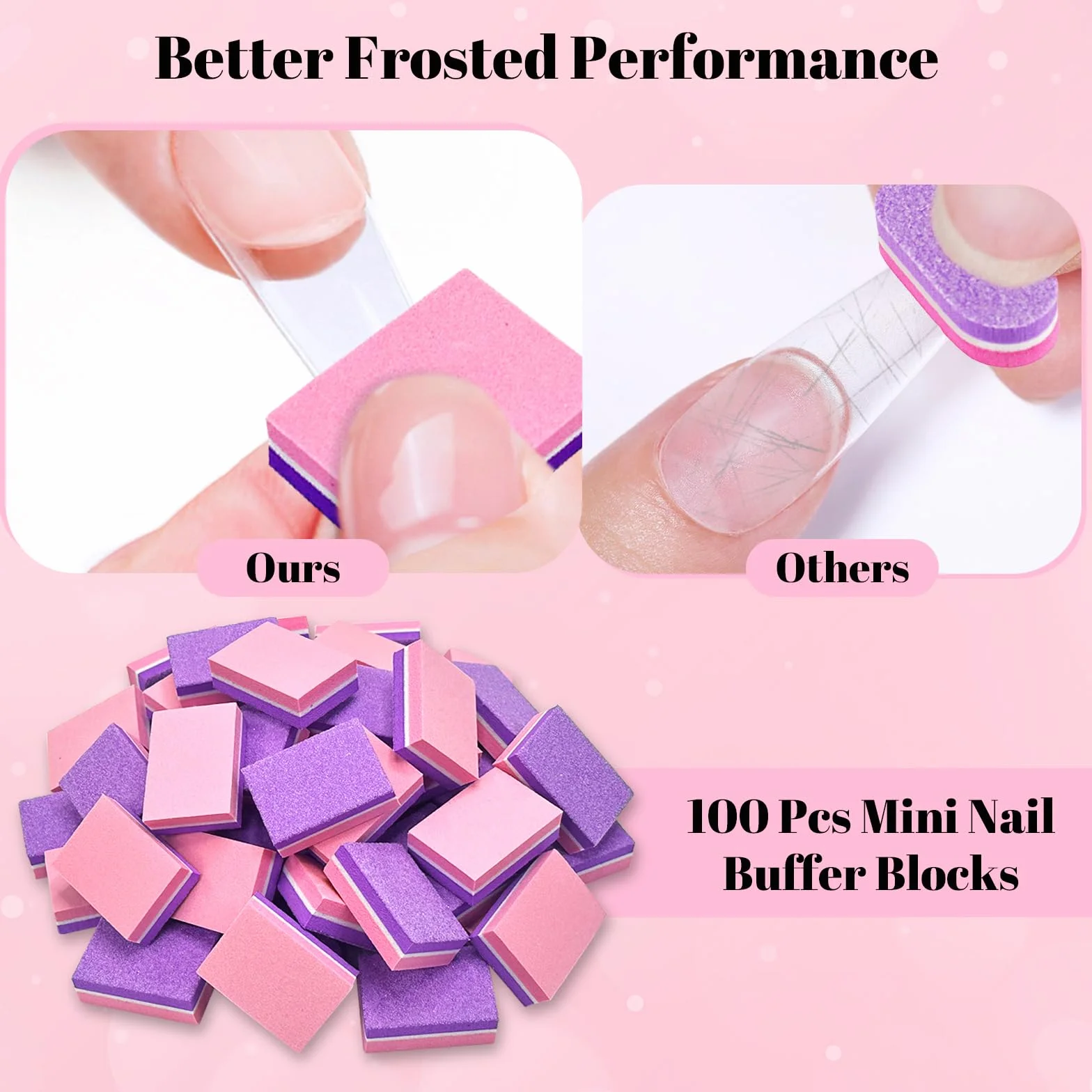100 sztuk mini bloczków do paznokci, 100/180, dwustronne bloki do paznokci, do paznokci akrylowych i naturalnych, profesjonalne bloki do manicure
