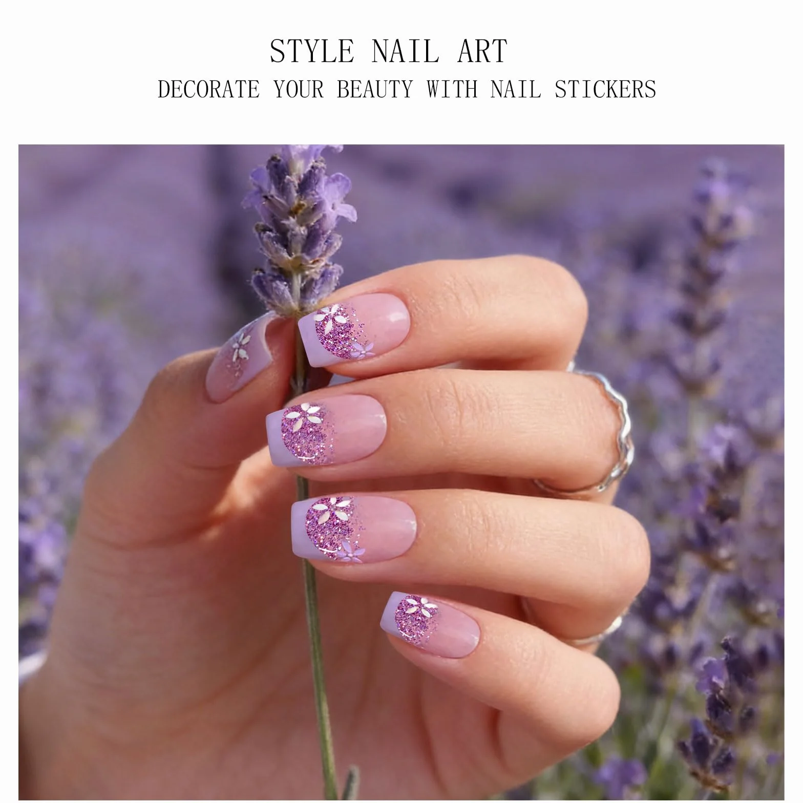 JMEOWIO Folia do paznokci UV utwardzana kwiatami gradientowa UV żel Nail Strips naklejki na paznokcie naklejki na paznokcie Nail Art dekoracja akcesoria do stylizacji paznokci