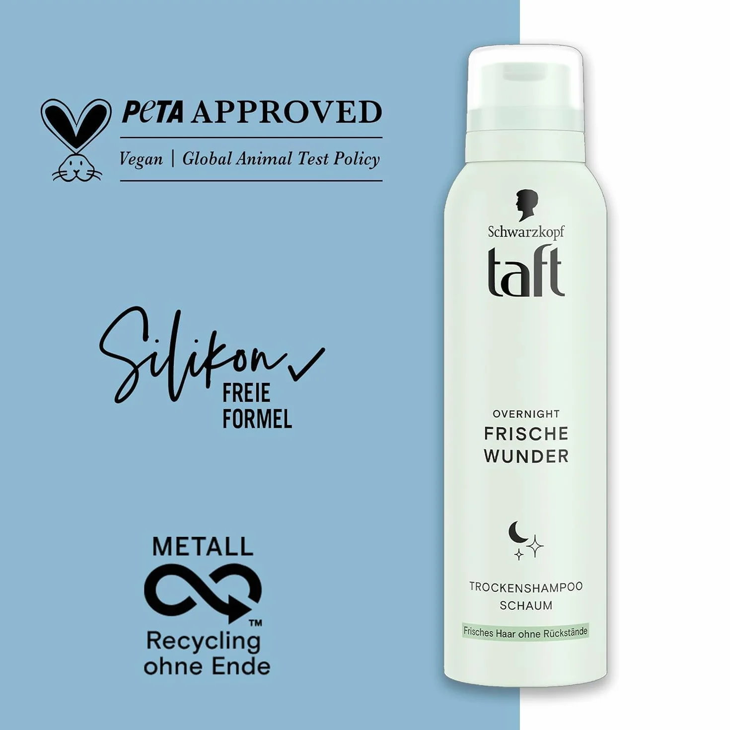 Schwarzkopf TAFT suchy szampon z pianki Overnight Fresh Wunder 2 x 150 ml