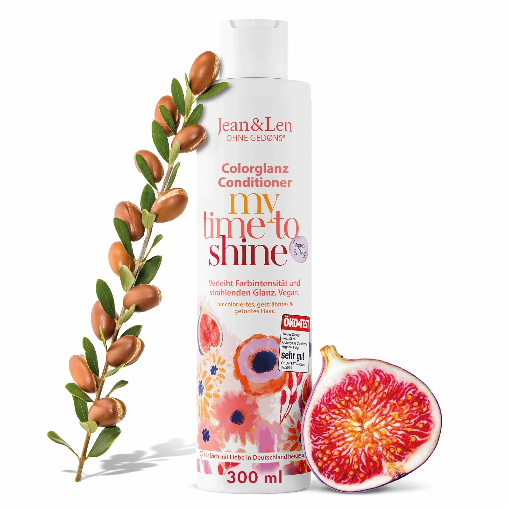 Jean & Len Odżywka Colorglanz olejek arganowy i figa do włosów farbowanych 300 ml