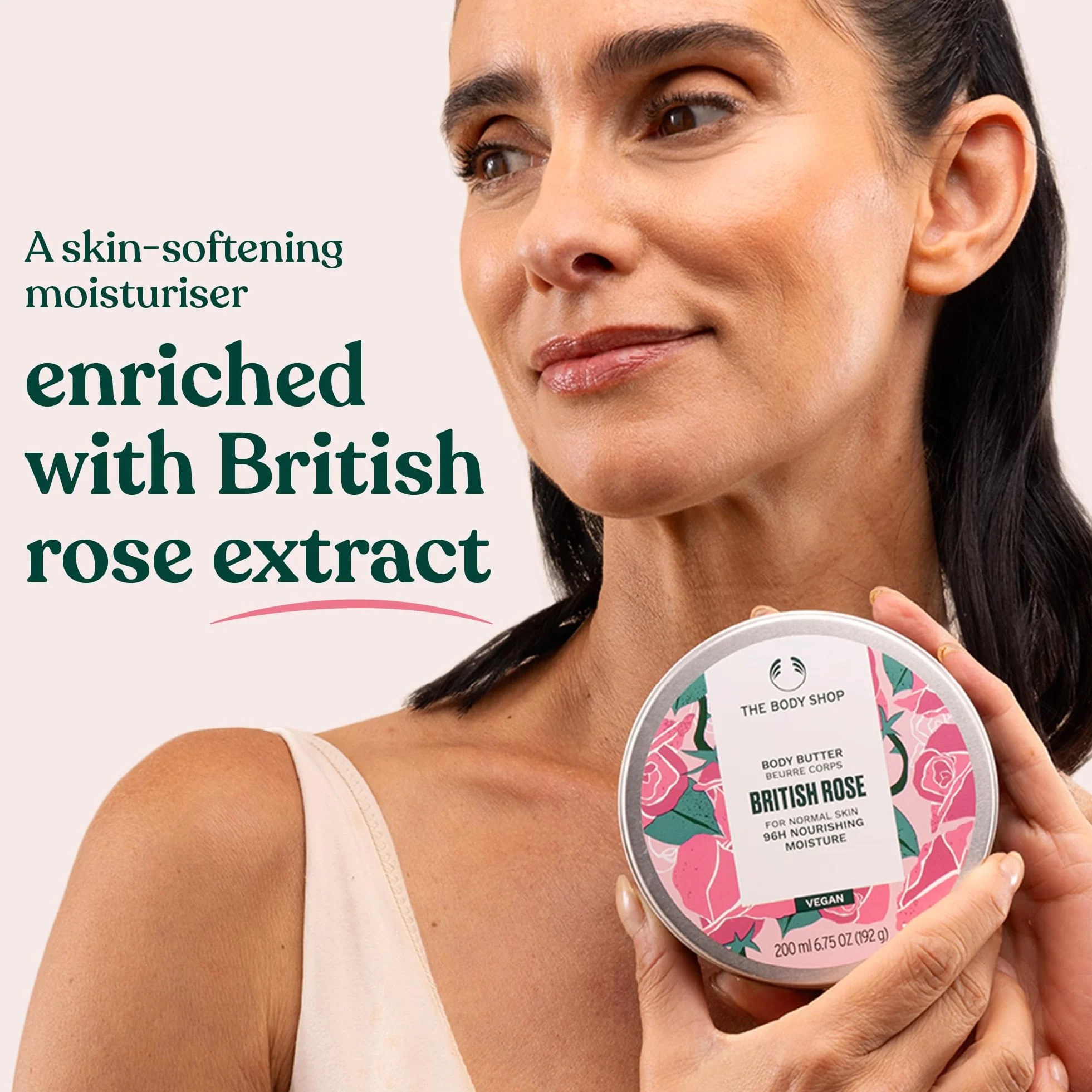 The Body Shop British Rose masło do ciała, 24 h, 1 opakowanie (1 x 1136 sztuk)